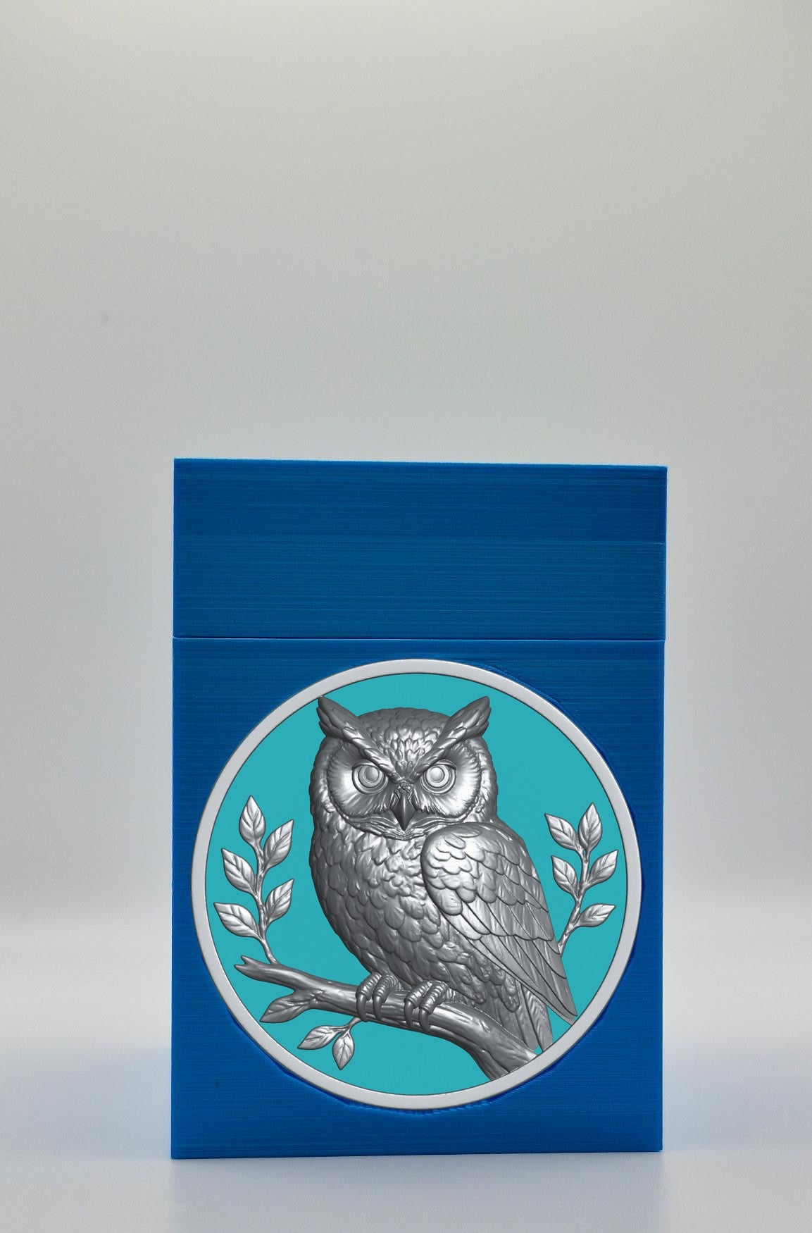 Owl Card Box — Blue