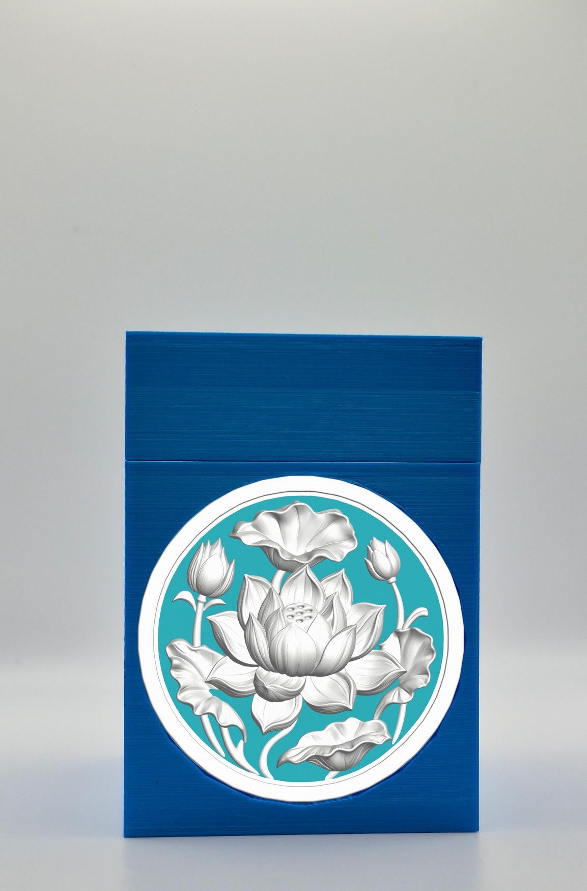 Lotus Card Box — Blue