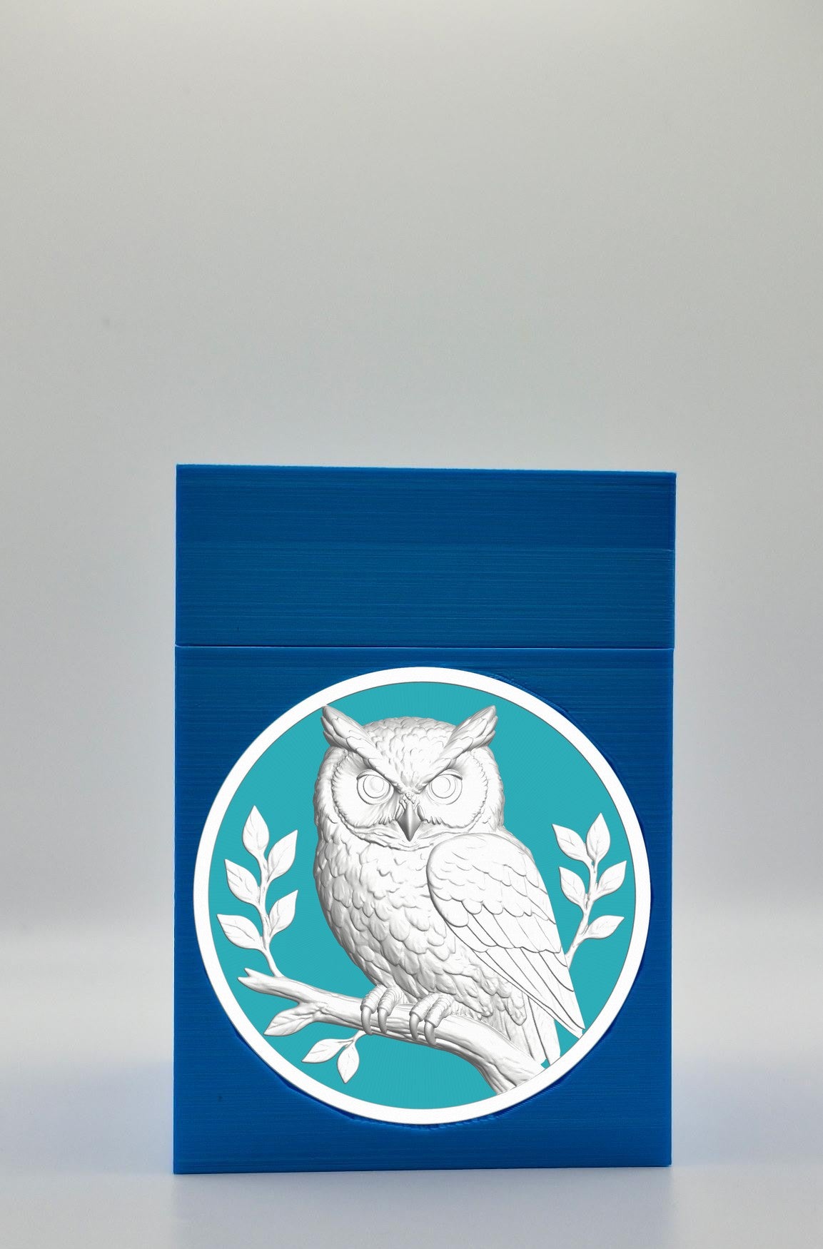 Owl Card Box — Blue