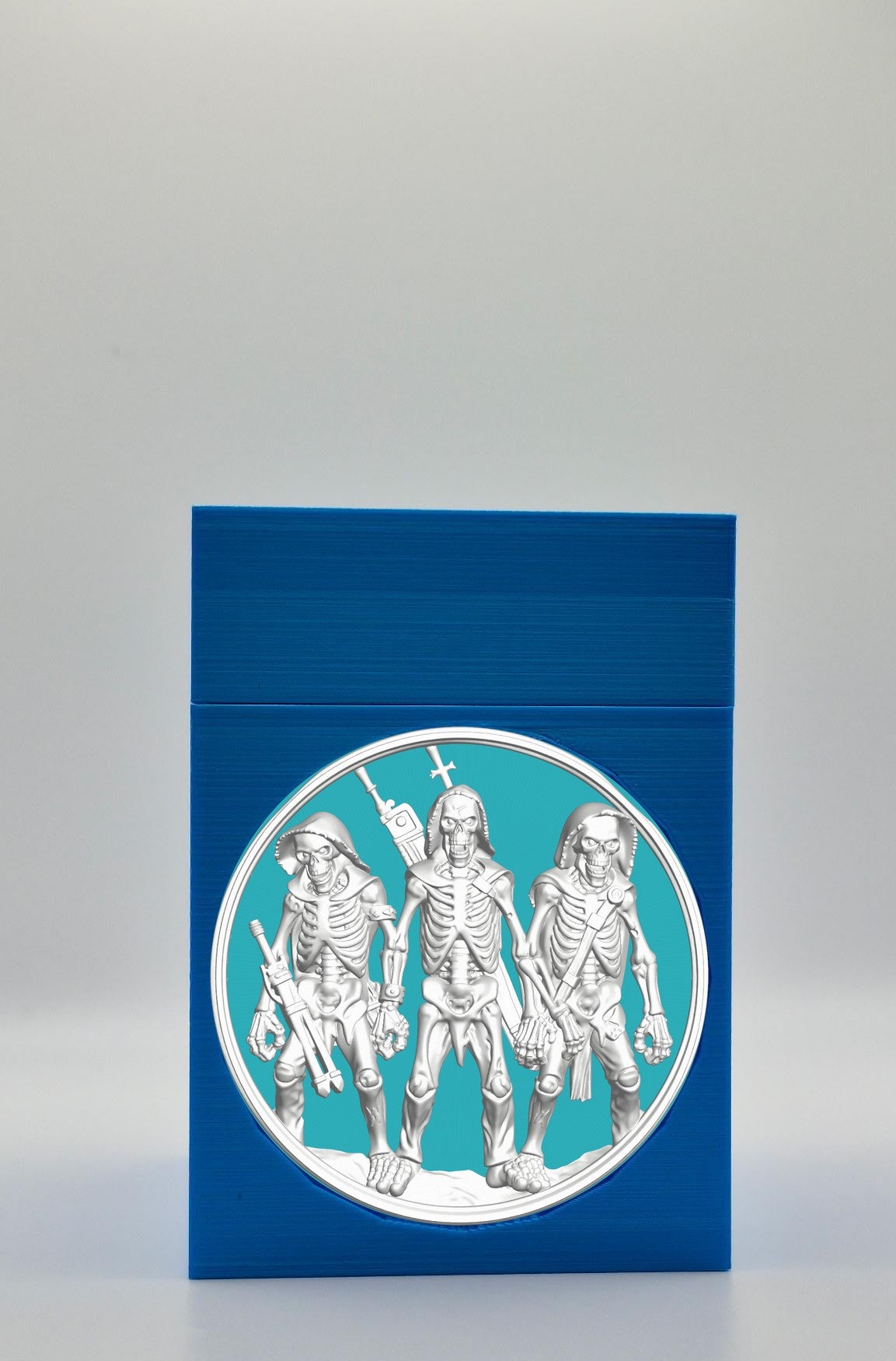 Skeleton Army Card Box — Blue