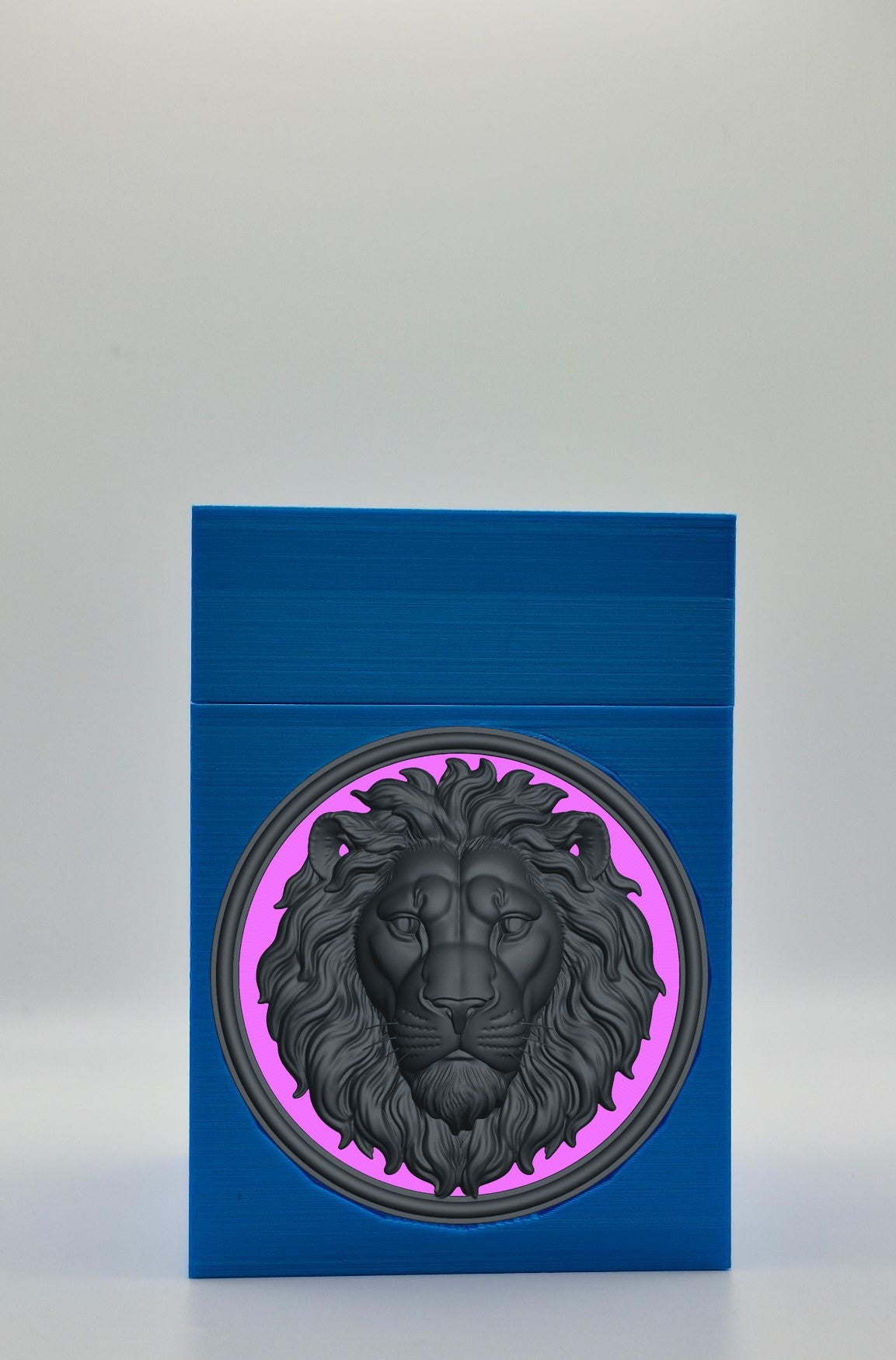 Lion Card Box — Blue