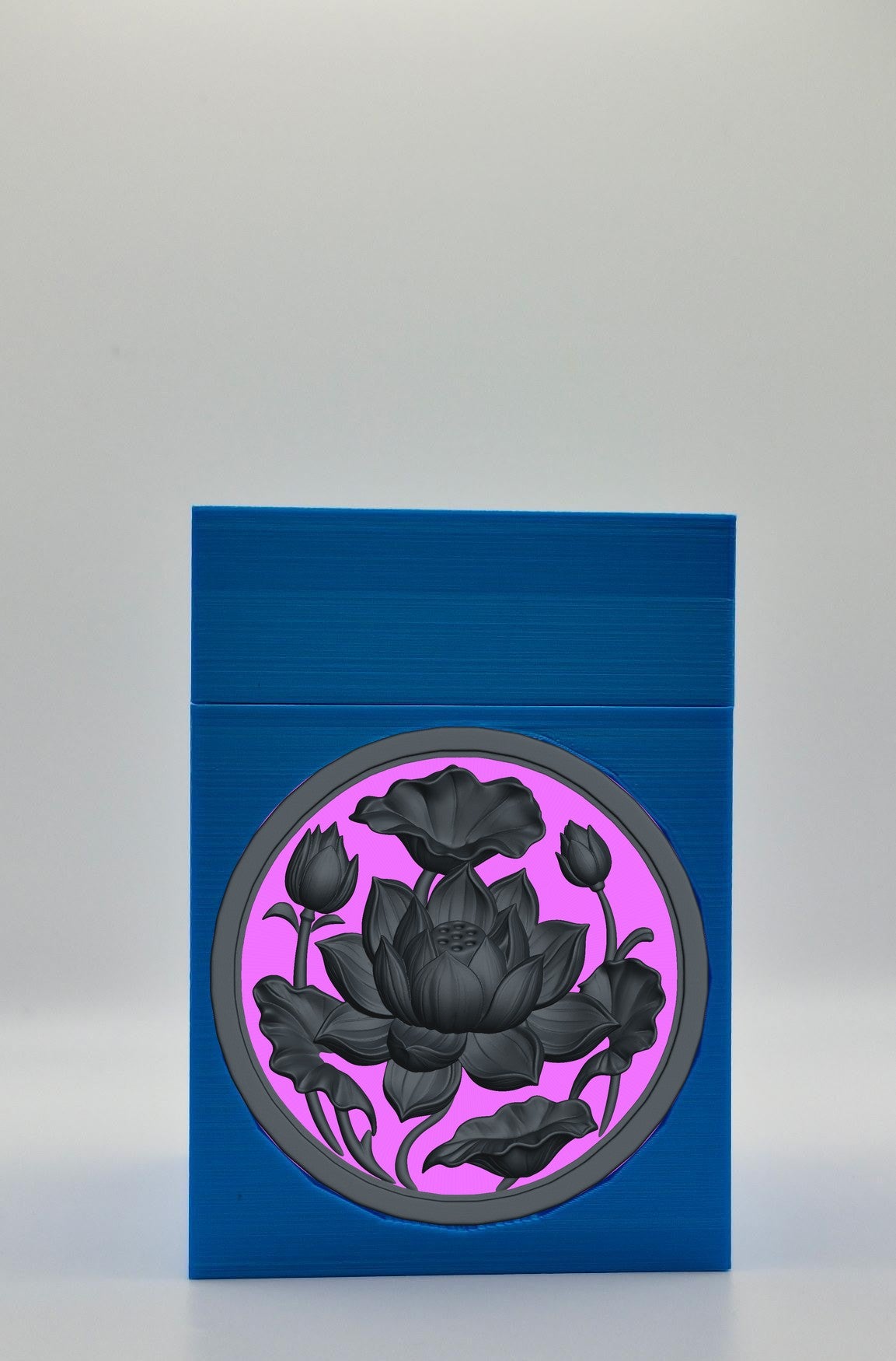 Lotus Card Box — Blue