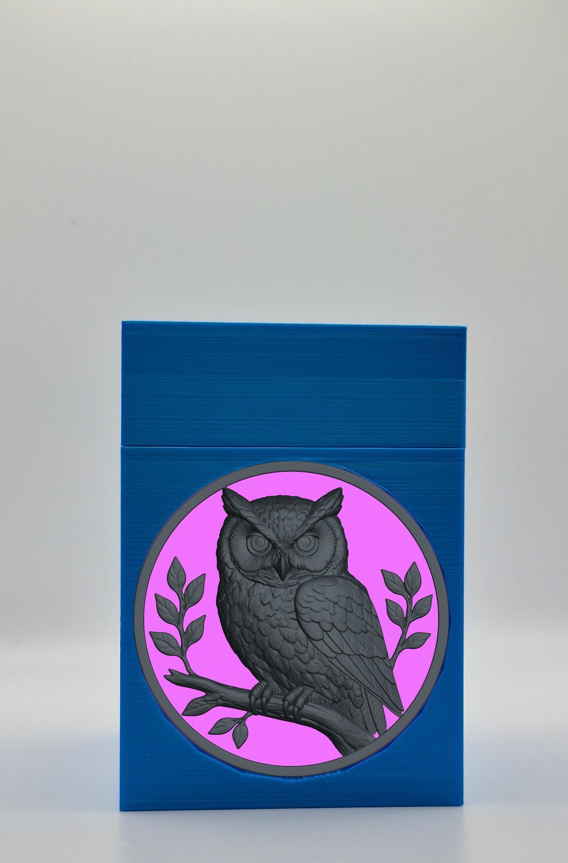 Owl Card Box — Blue