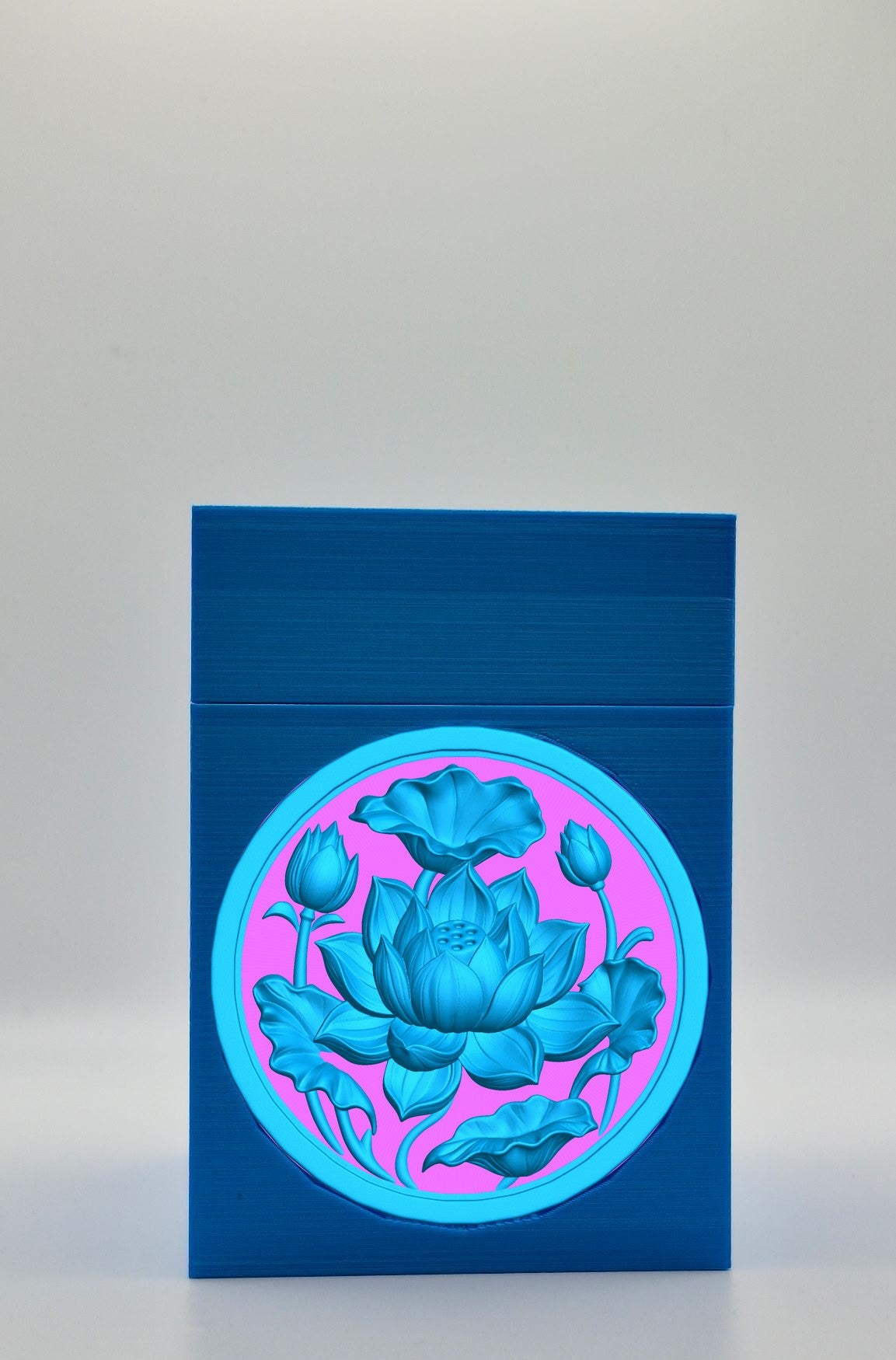 Lotus Card Box — Blue