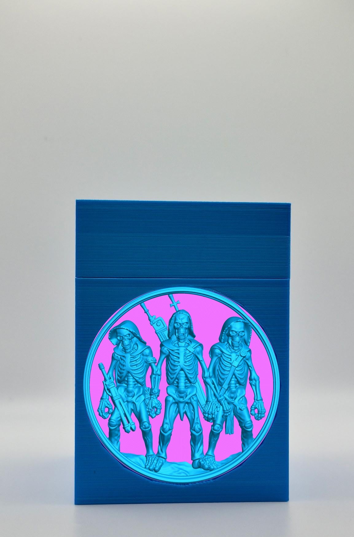 Skeleton Army Card Box — Blue