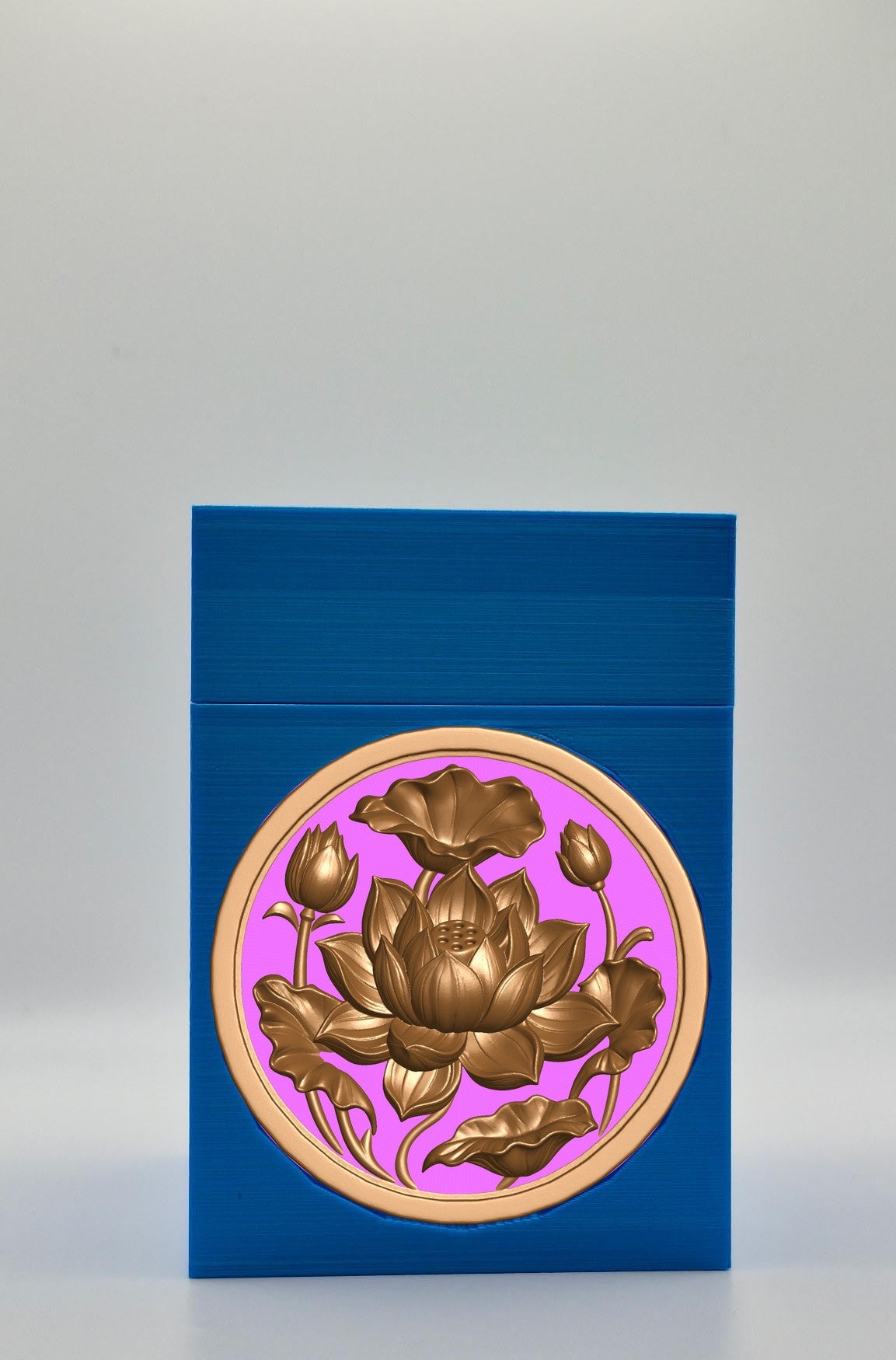 Lotus Card Box — Blue