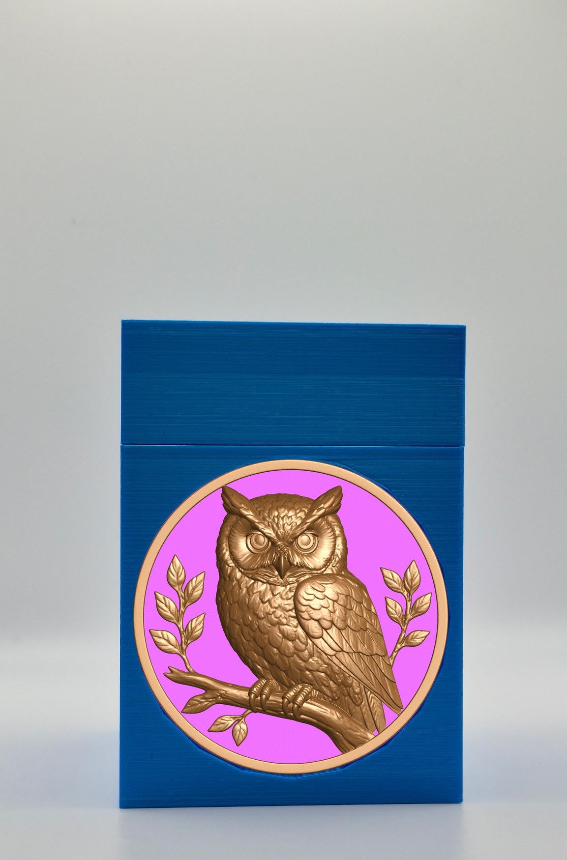 Owl Card Box — Blue