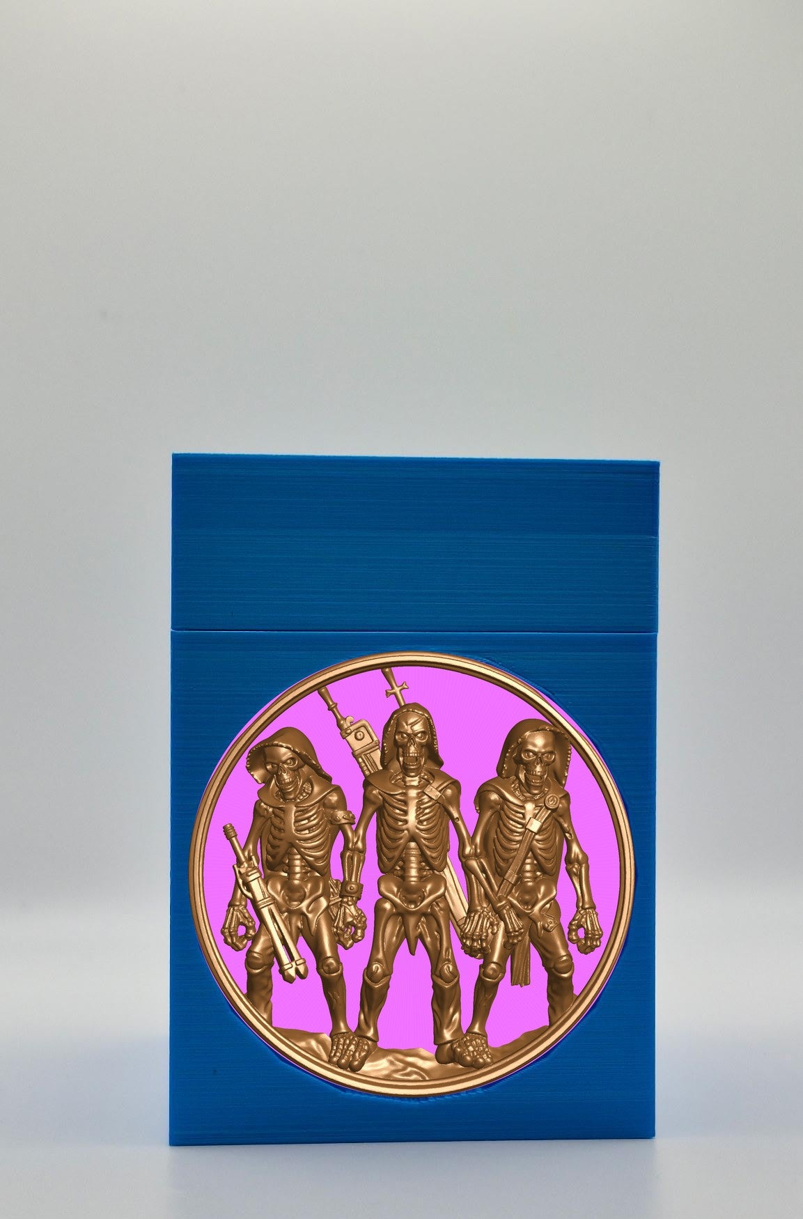 Skeleton Army Card Box — Blue