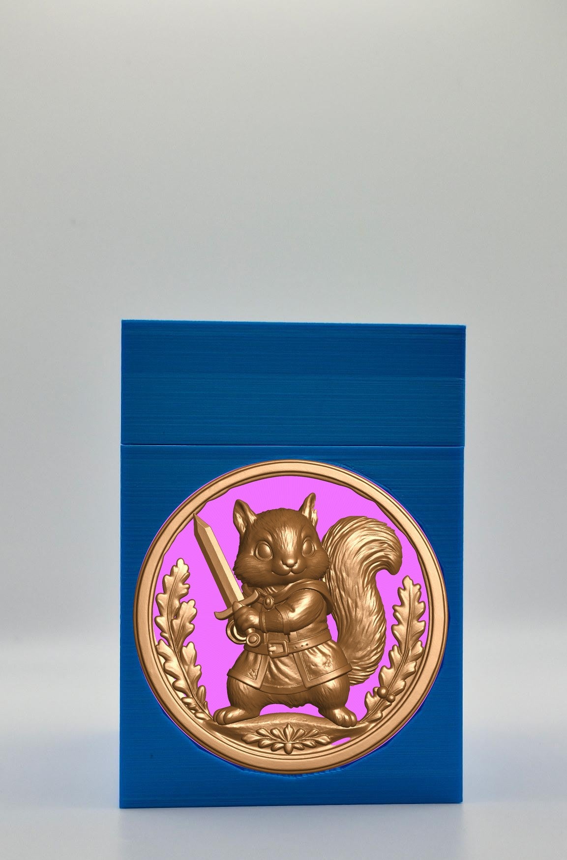 Squirrel Card Box — Blue