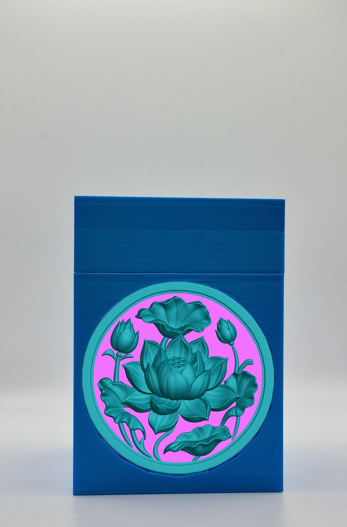 Lotus Card Box — Blue