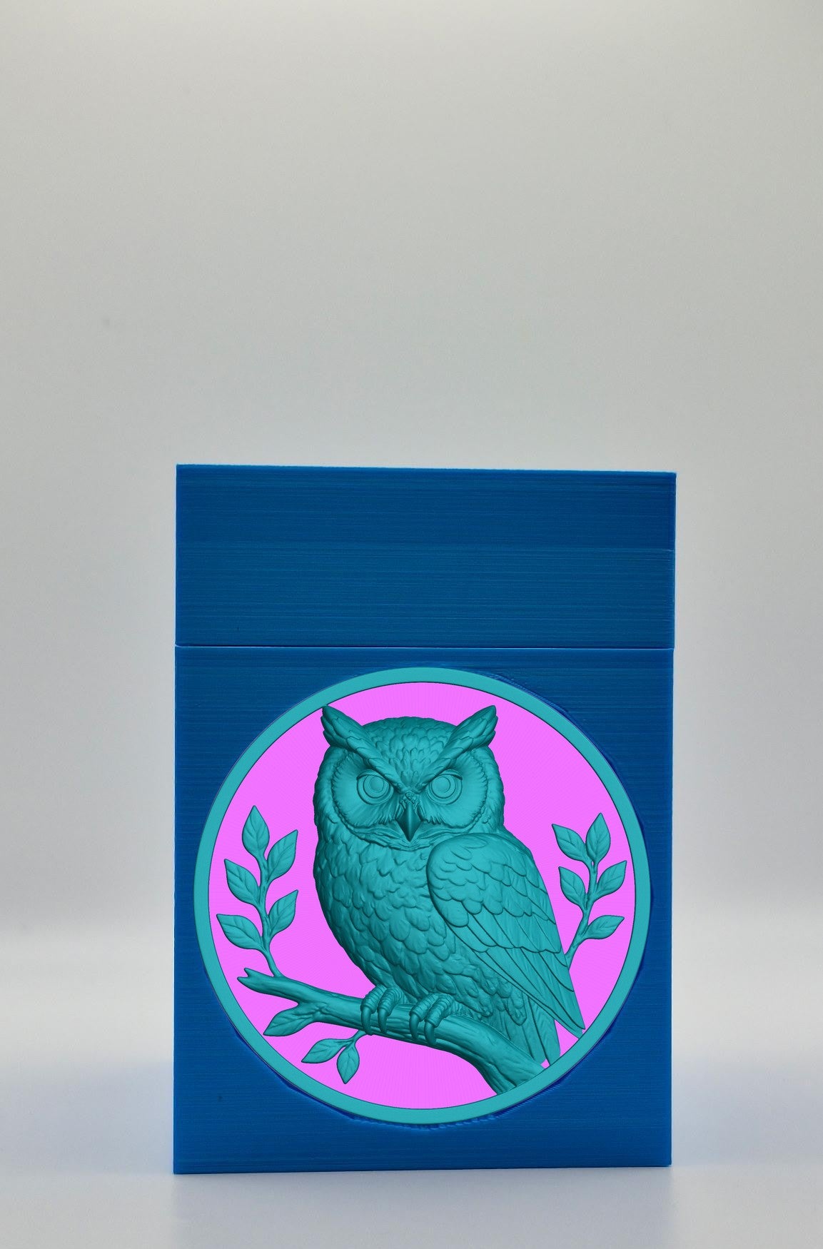Owl Card Box — Blue