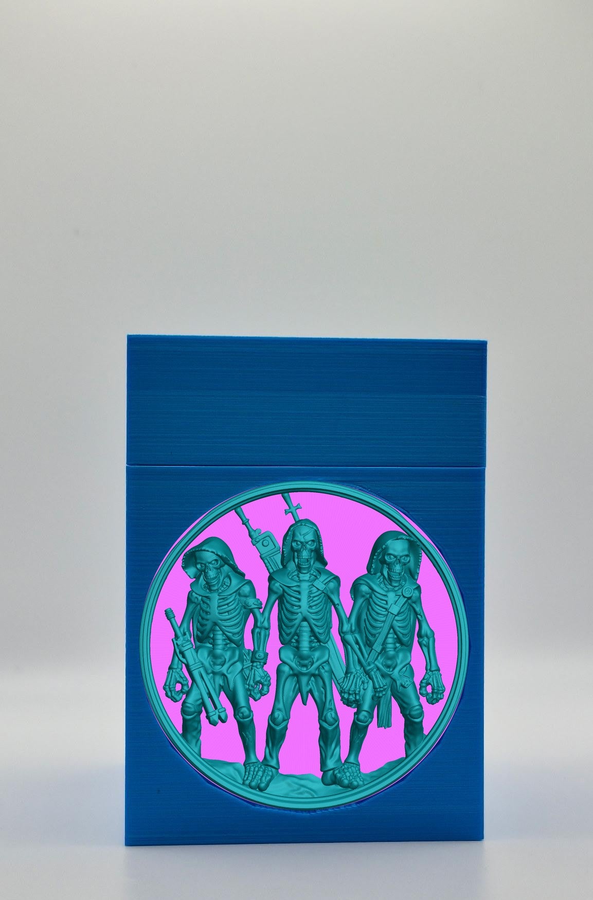 Skeleton Army Card Box — Blue