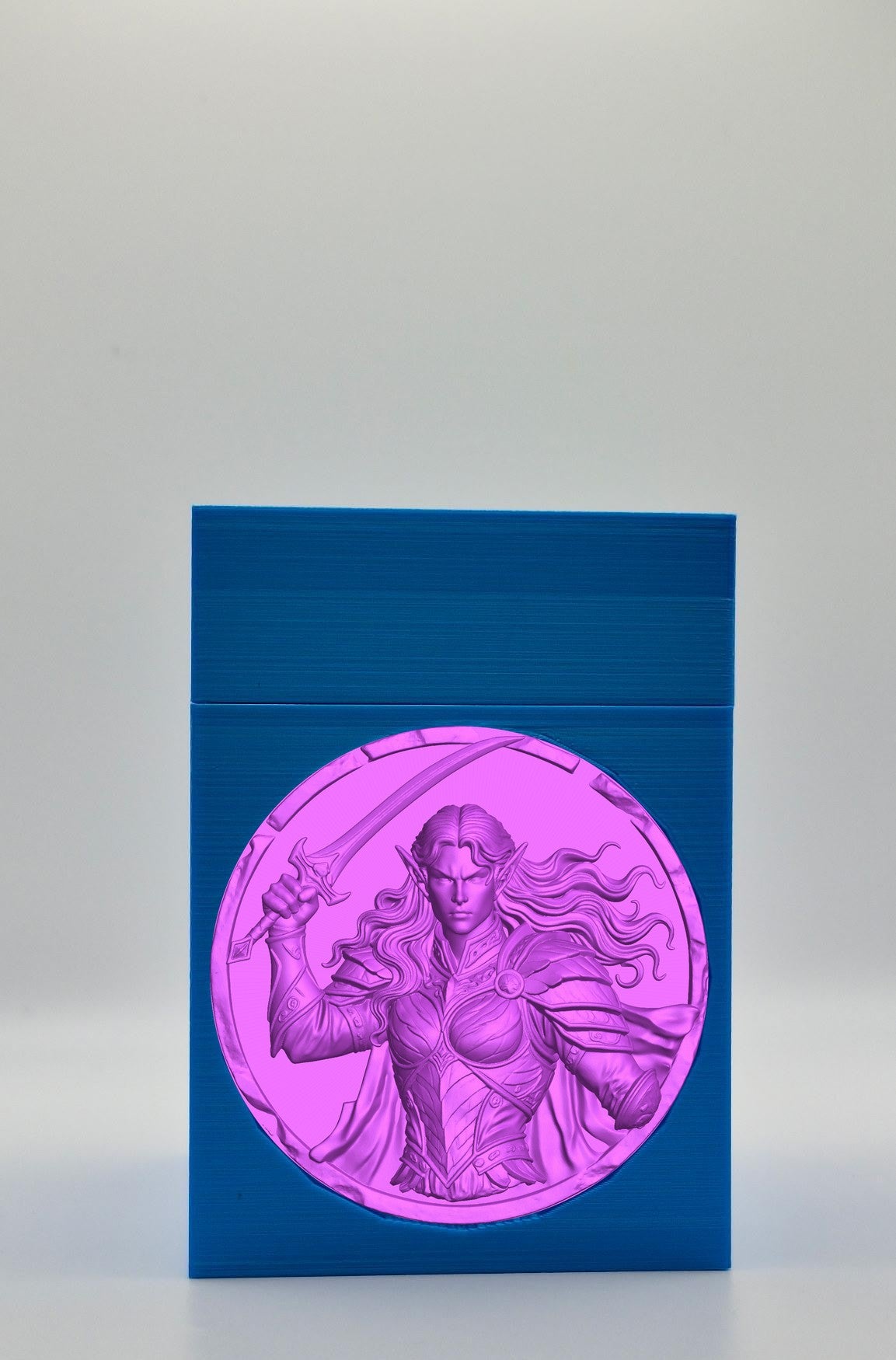 Elvish Warrior Card Box — Blue