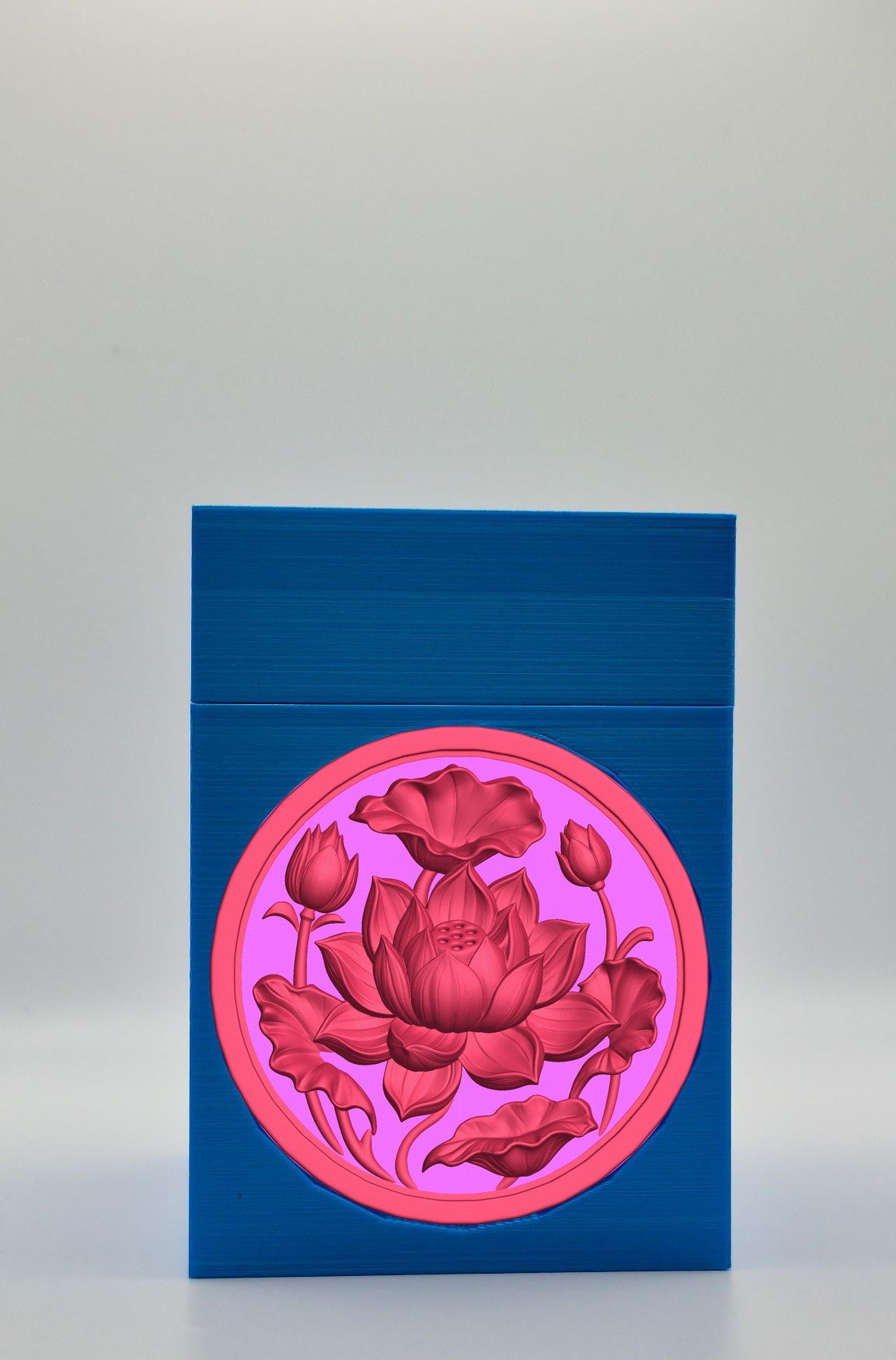 Lotus Card Box — Blue