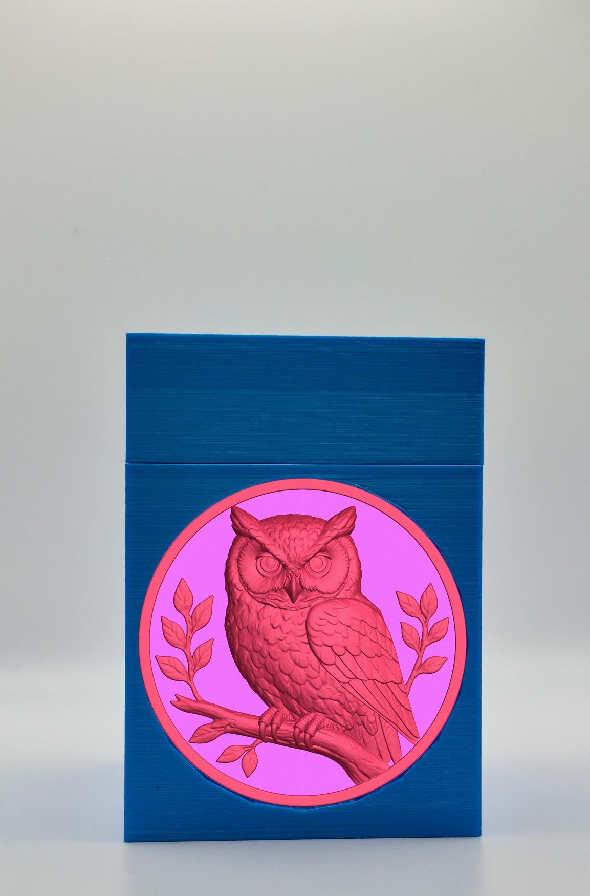 Owl Card Box — Blue