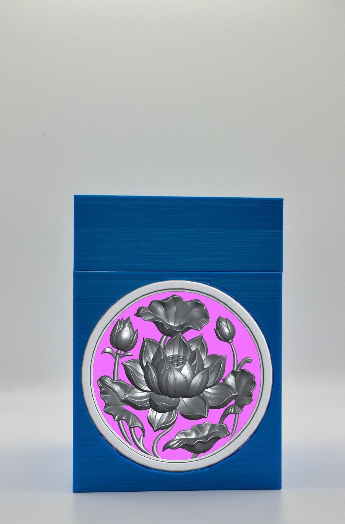 Lotus Card Box — Blue