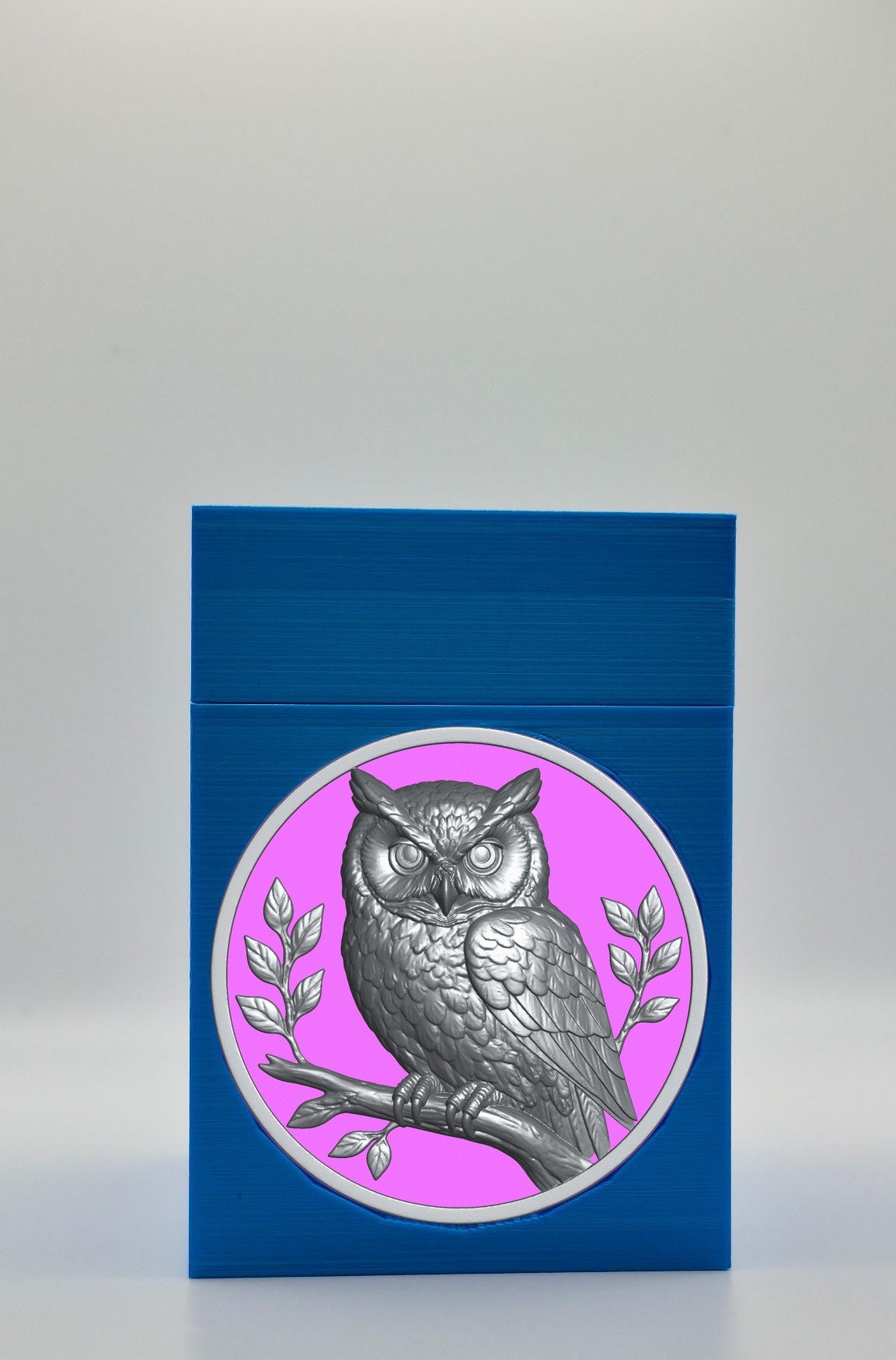 Owl Card Box — Blue