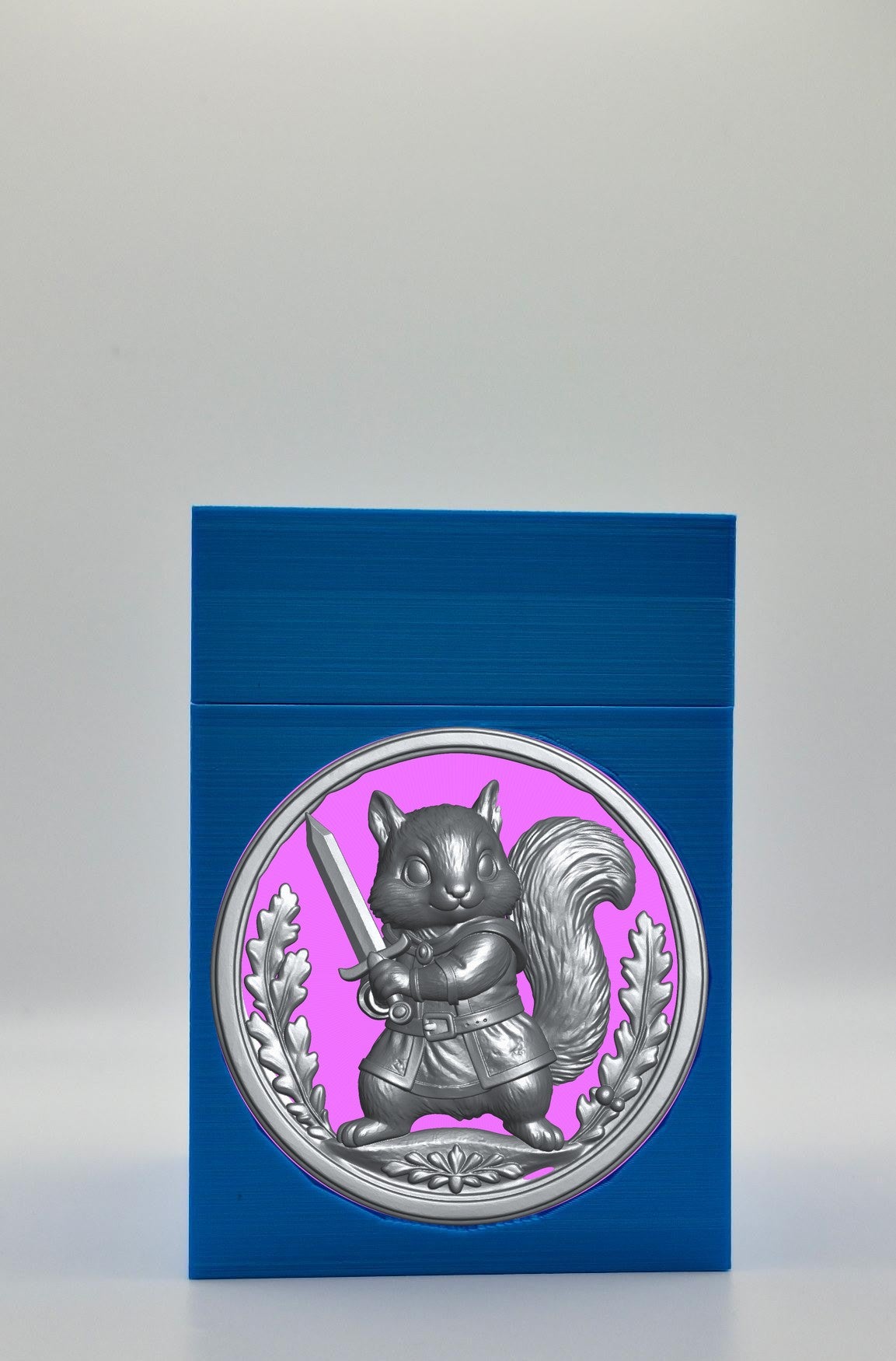 Squirrel Card Box — Blue