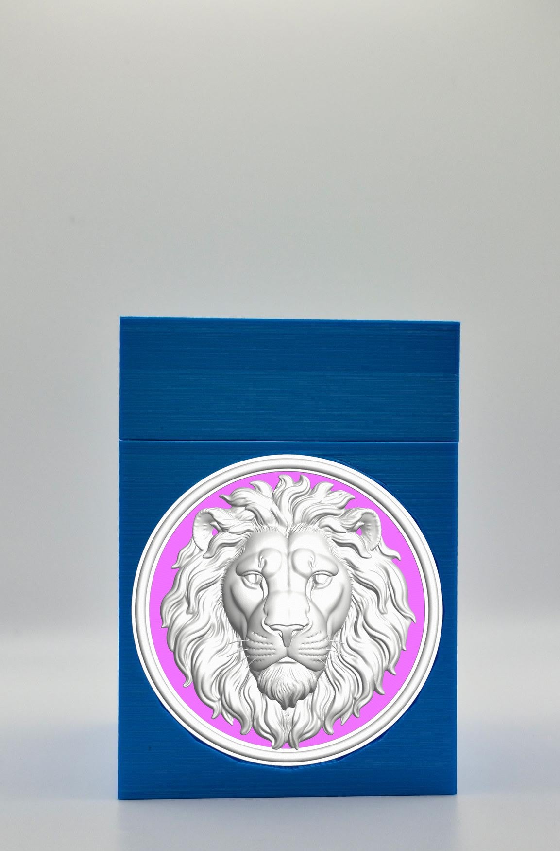 Lion Card Box — Blue