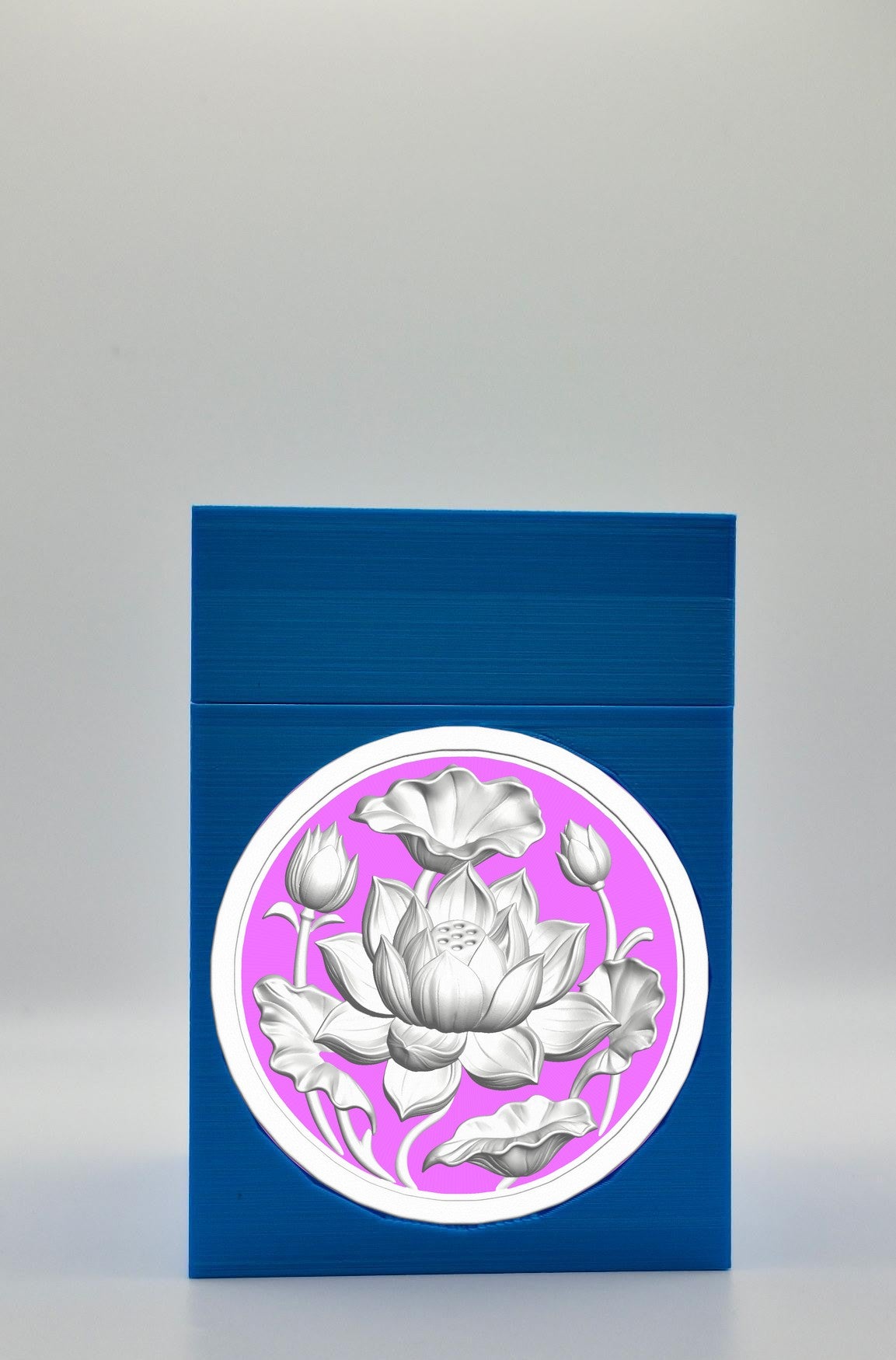 Lotus Card Box — Blue