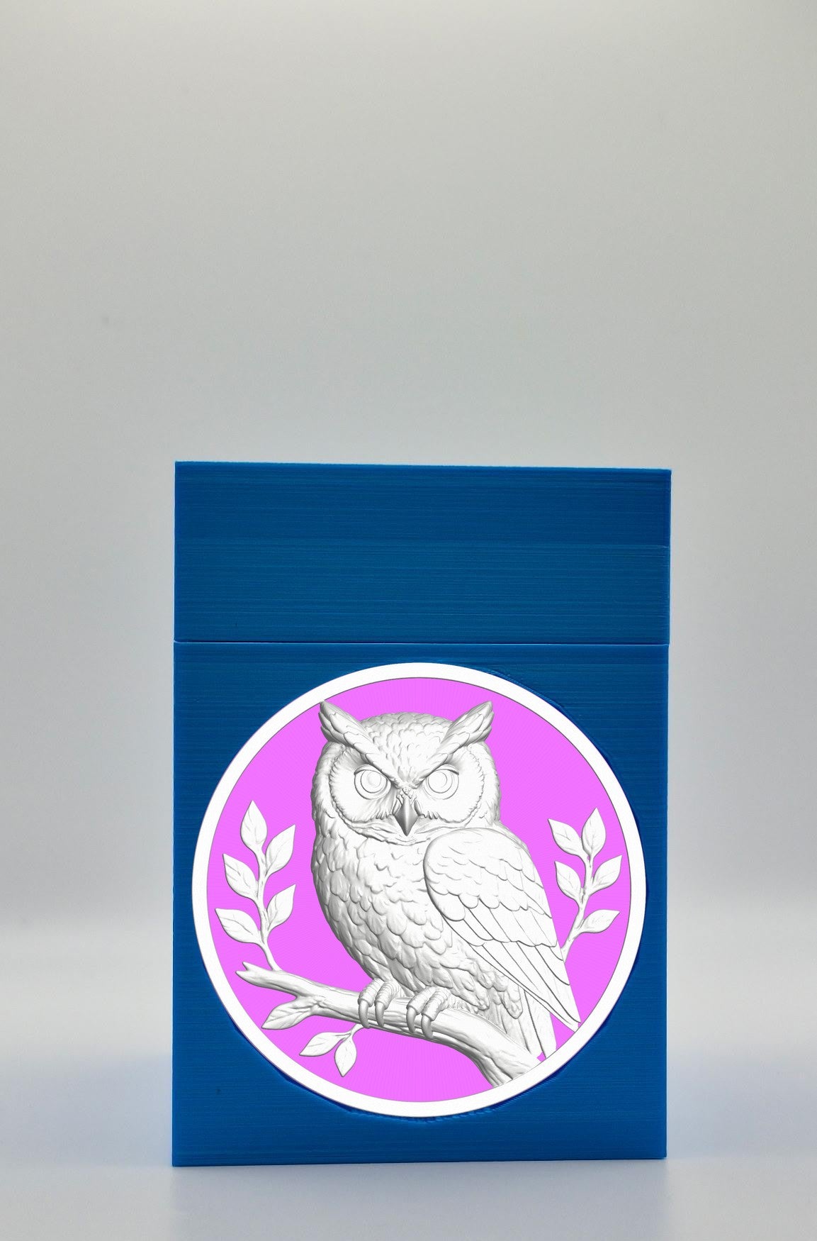 Owl Card Box — Blue