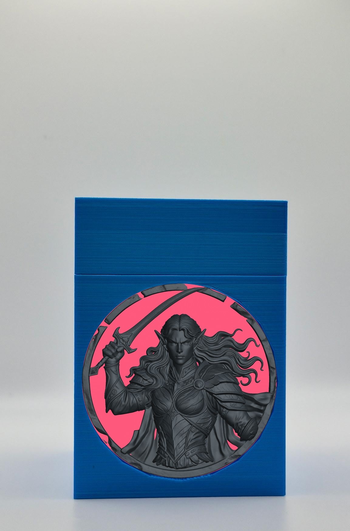 Elvish Warrior Card Box — Blue