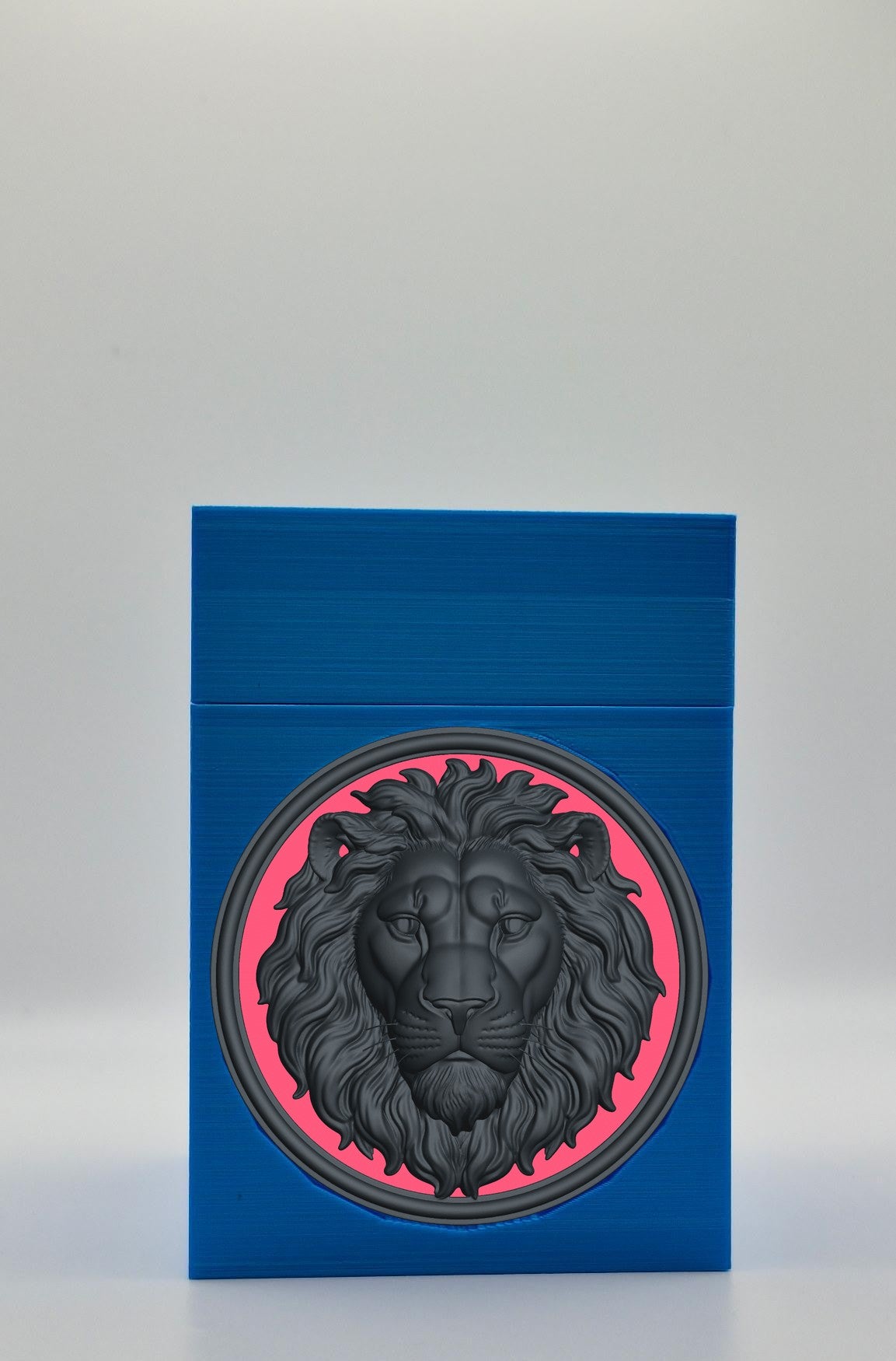 Lion Card Box — Blue