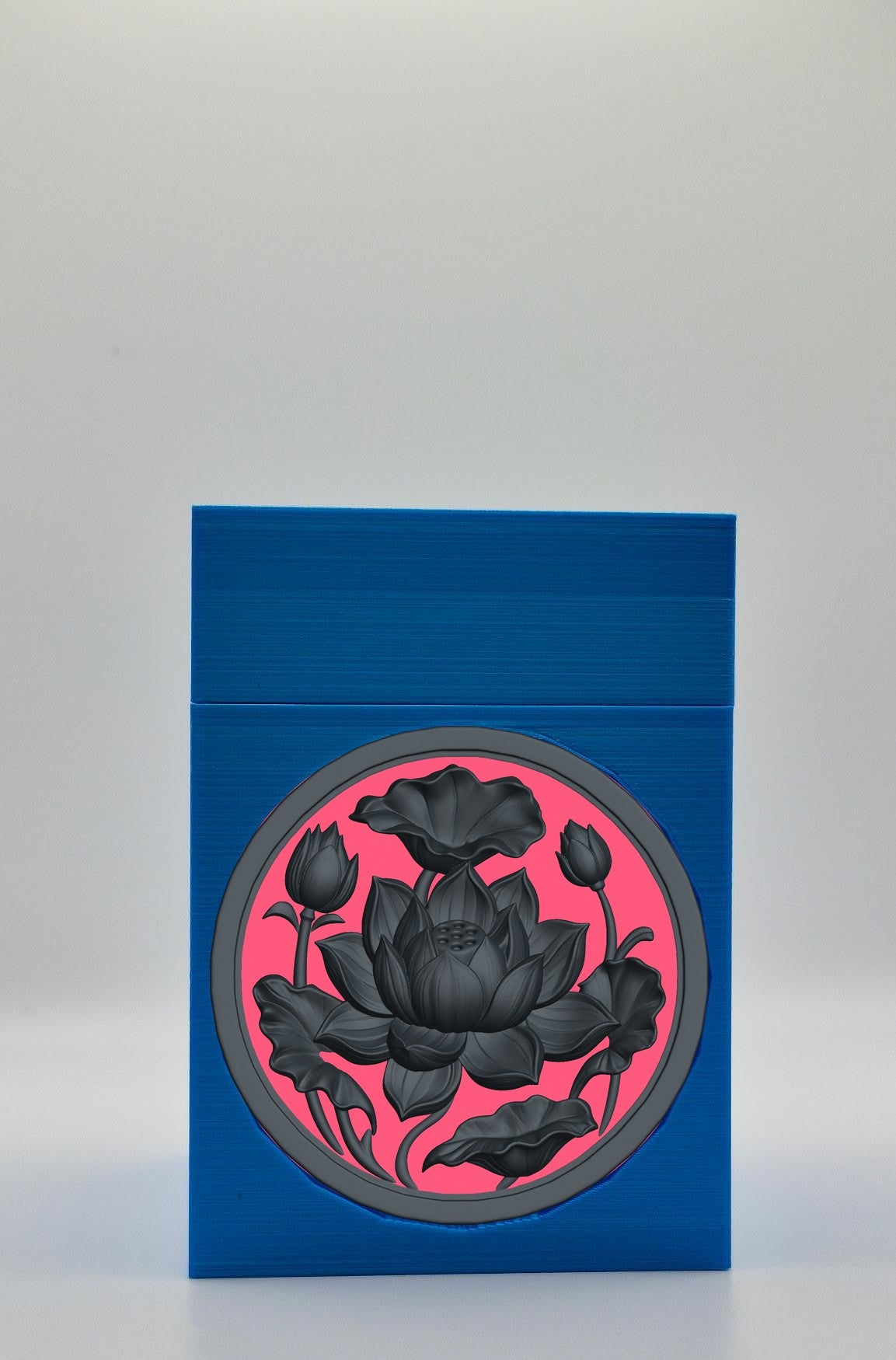 Lotus Card Box — Blue