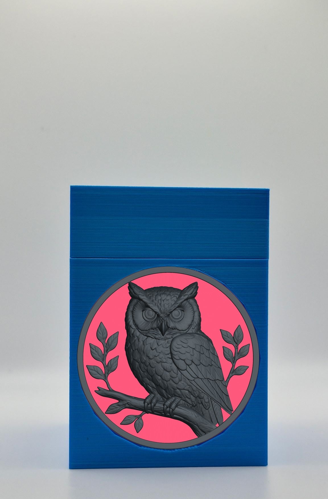 Owl Card Box — Blue