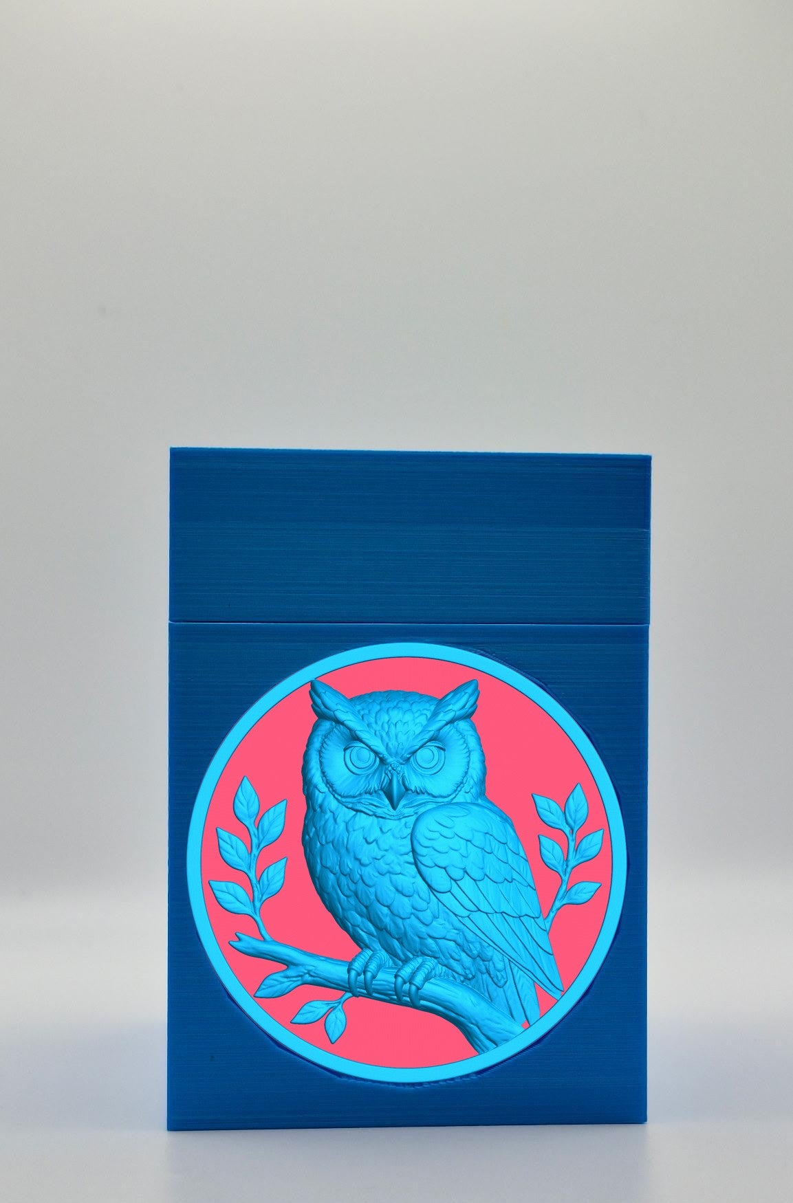 Owl Card Box — Blue