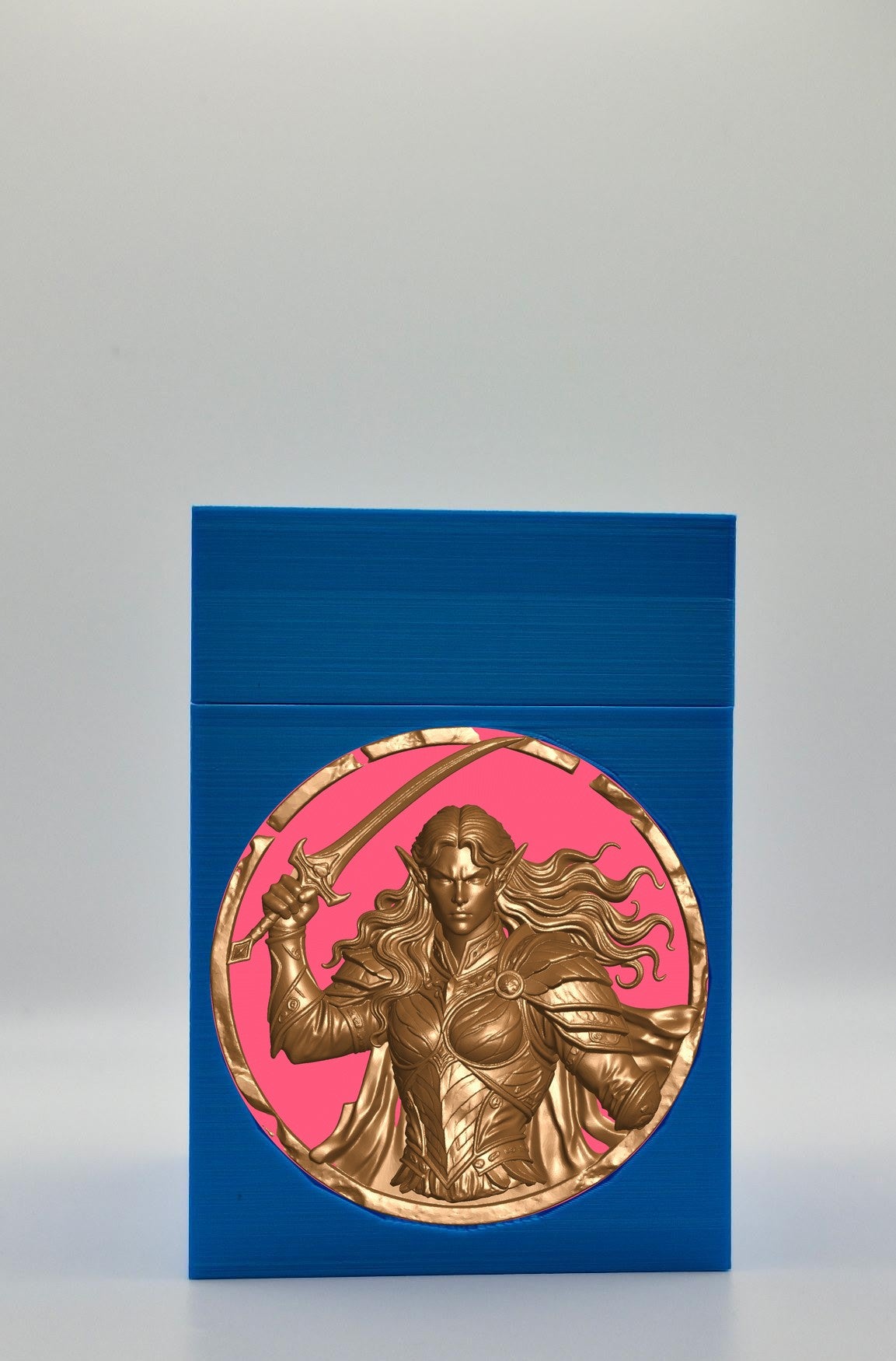 Elvish Warrior Card Box — Blue