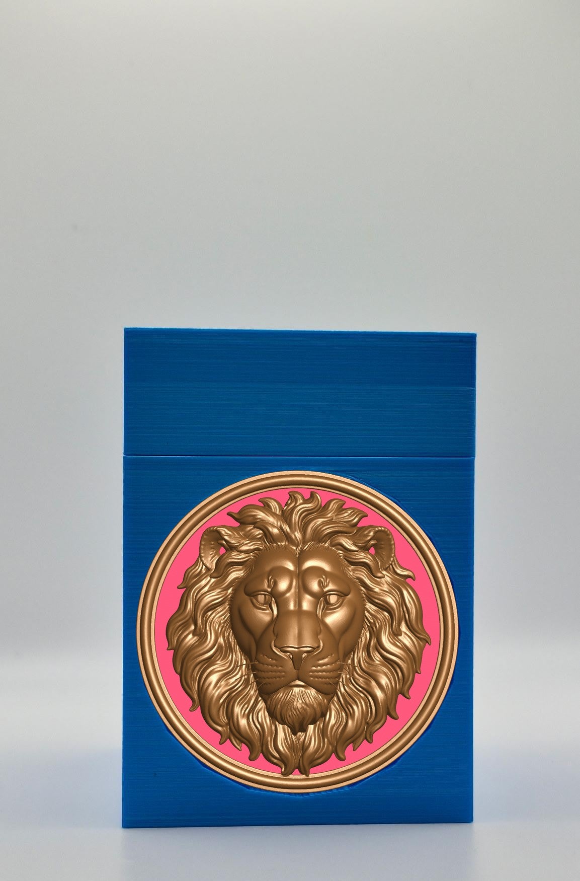 Lion Card Box — Blue