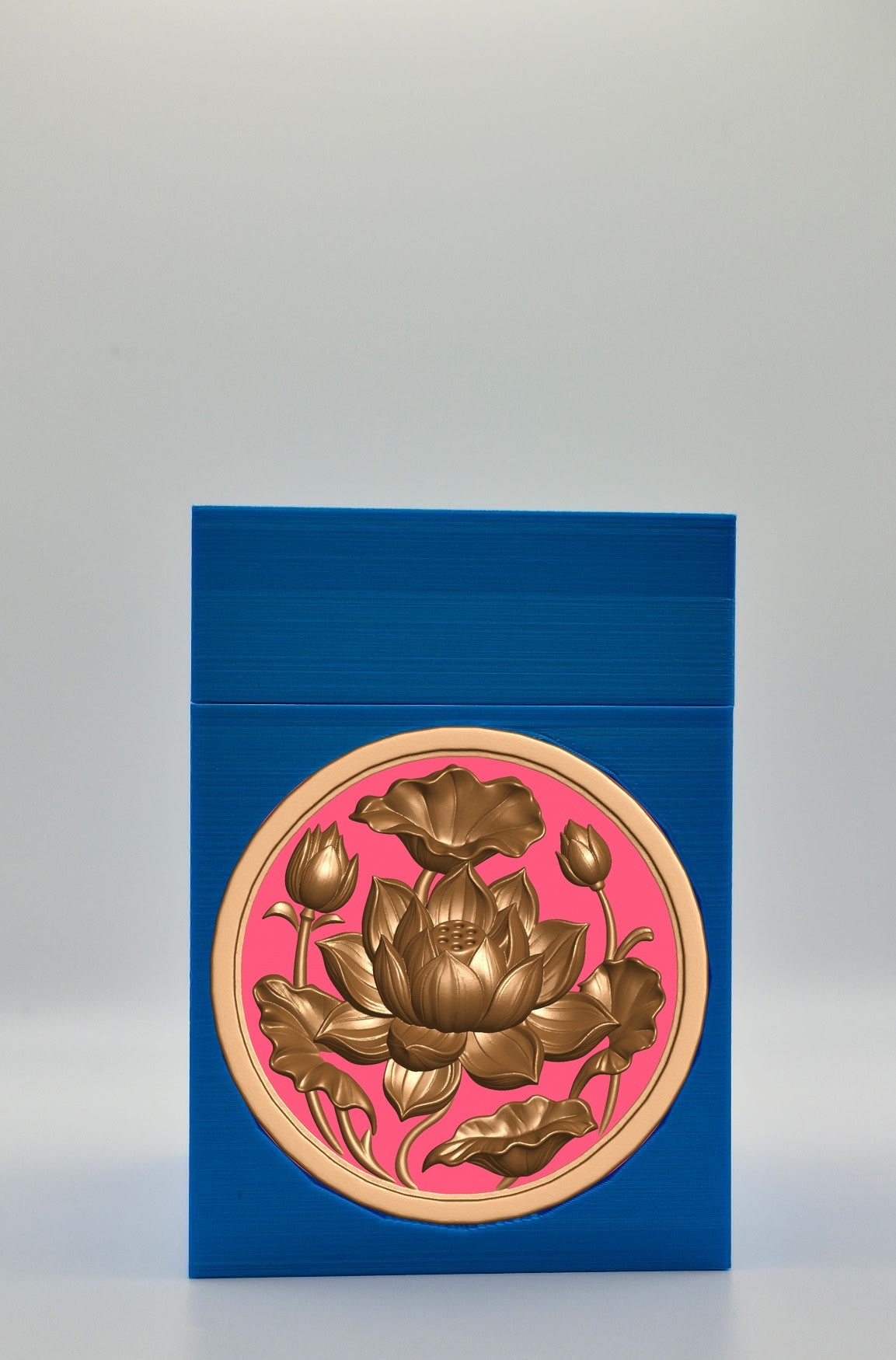 Lotus Card Box — Blue