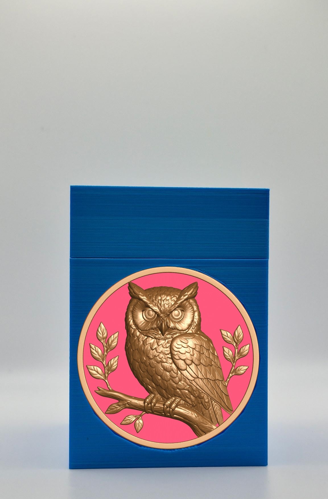 Owl Card Box — Blue
