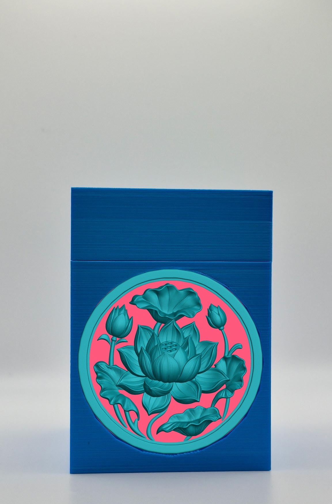 Lotus Card Box — Blue