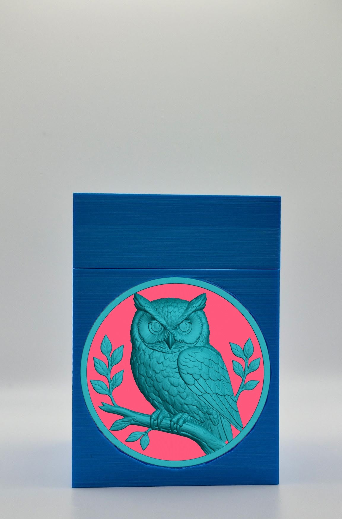 Owl Card Box — Blue