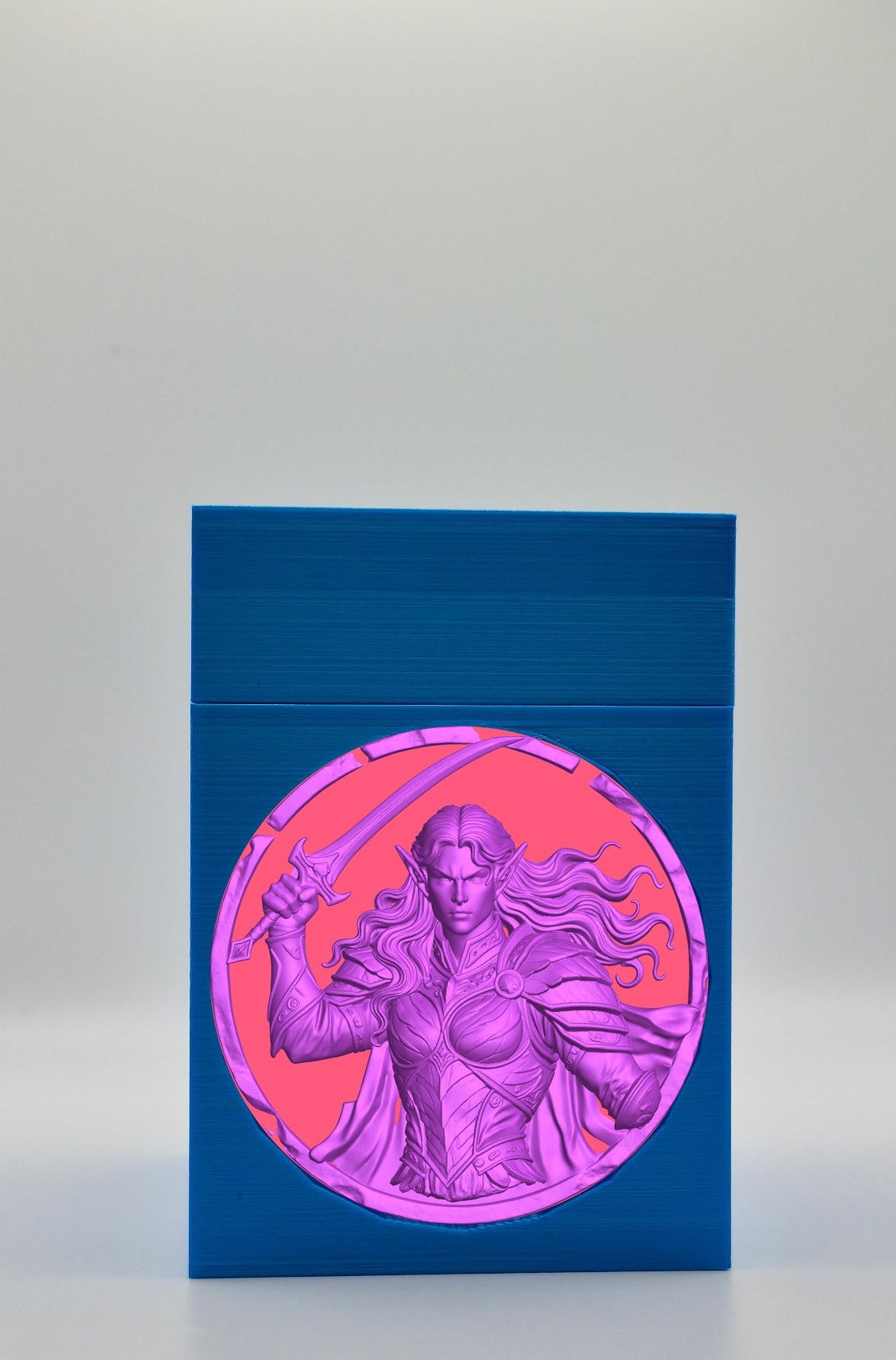 Elvish Warrior Card Box — Blue