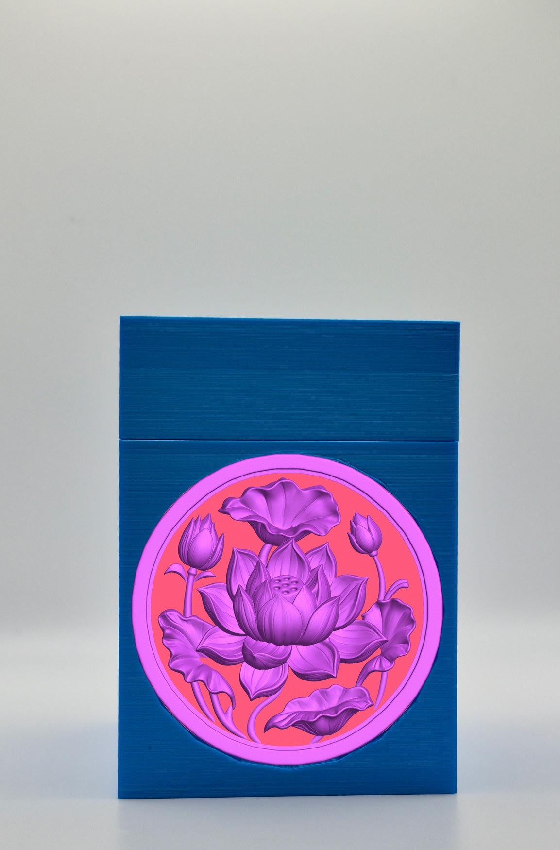 Lotus Card Box — Blue