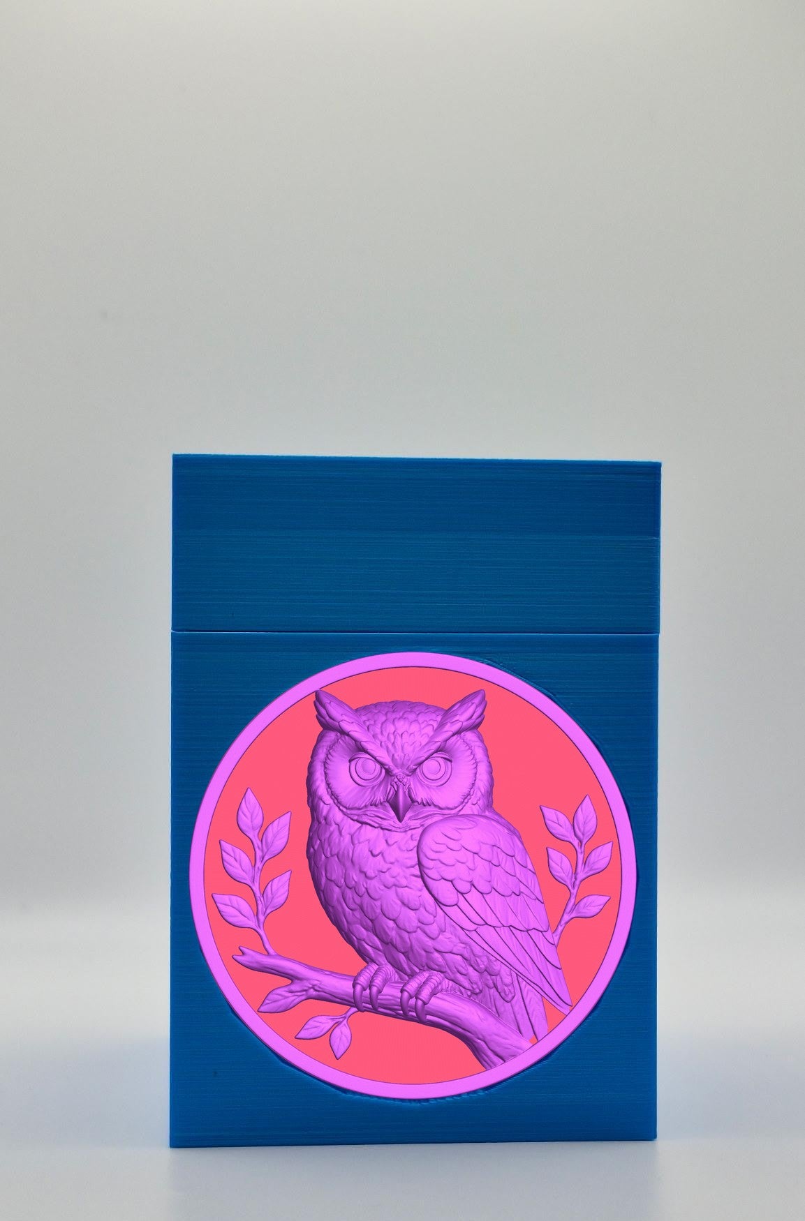 Owl Card Box — Blue