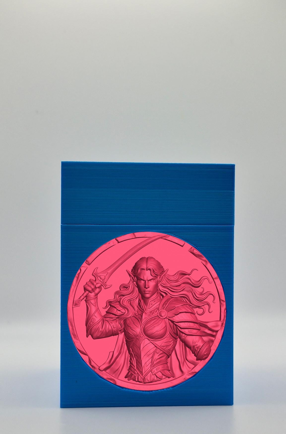 Elvish Warrior Card Box — Blue