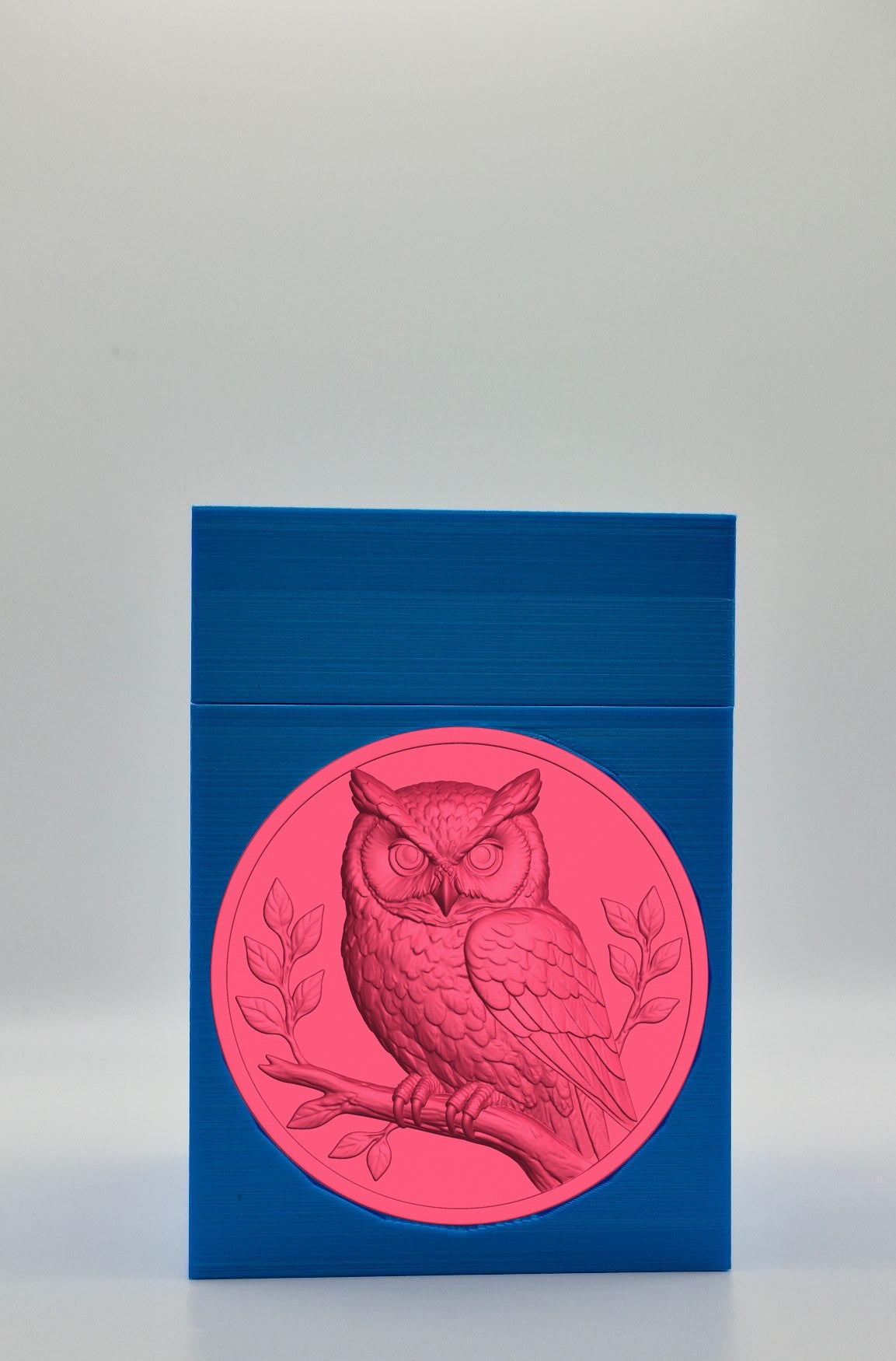 Owl Card Box — Blue