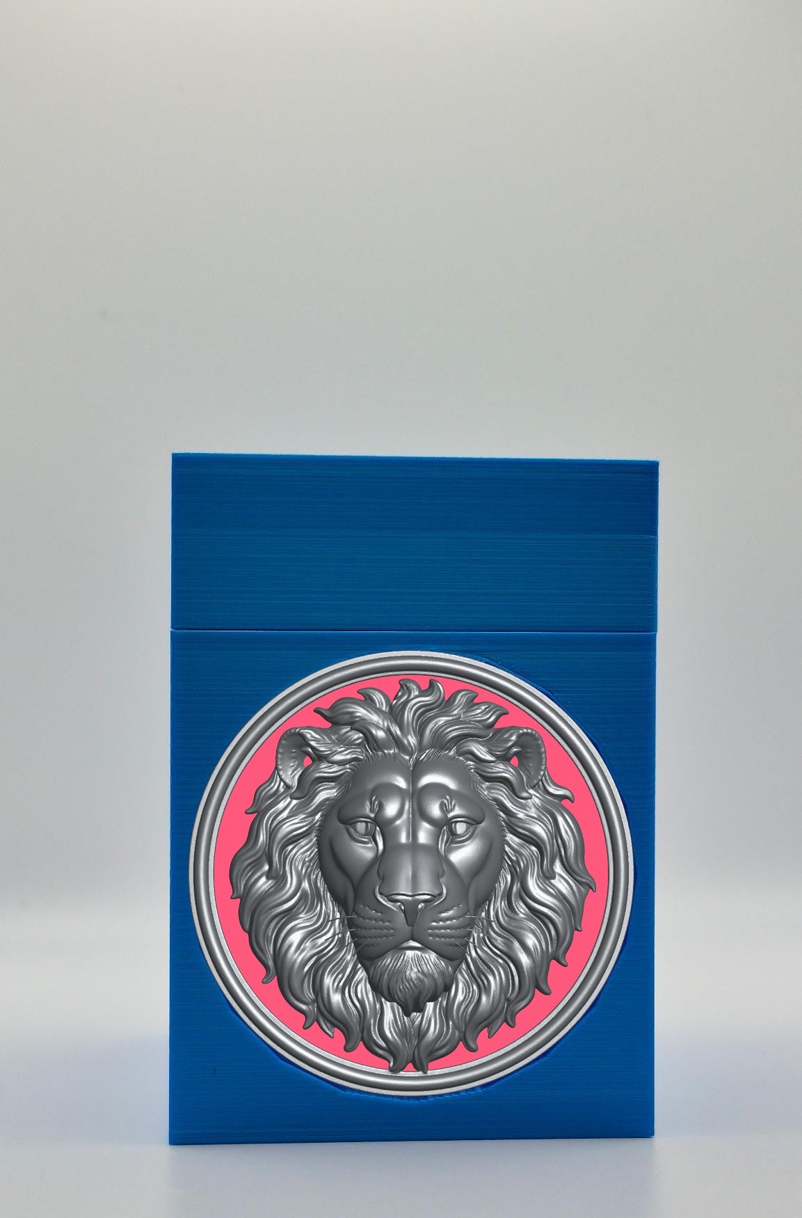 Lion Card Box — Blue