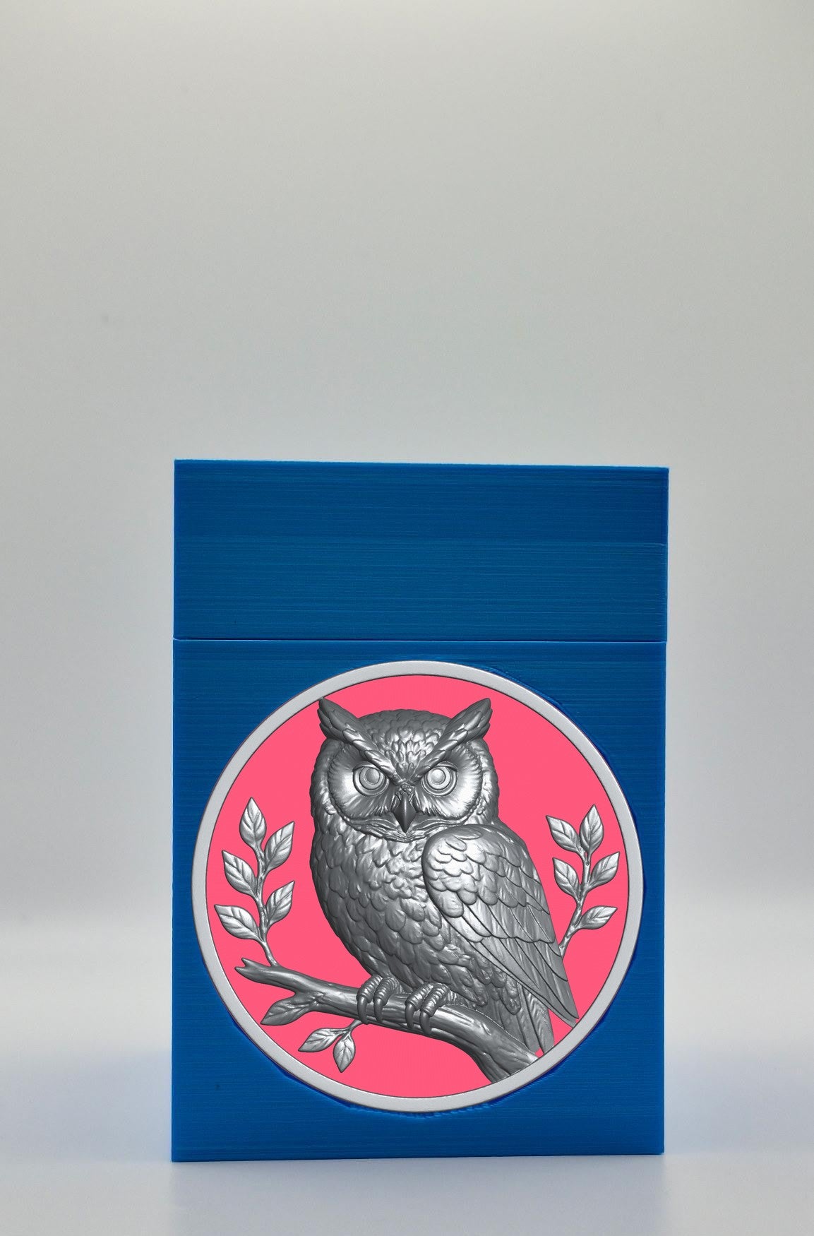 Owl Card Box — Blue