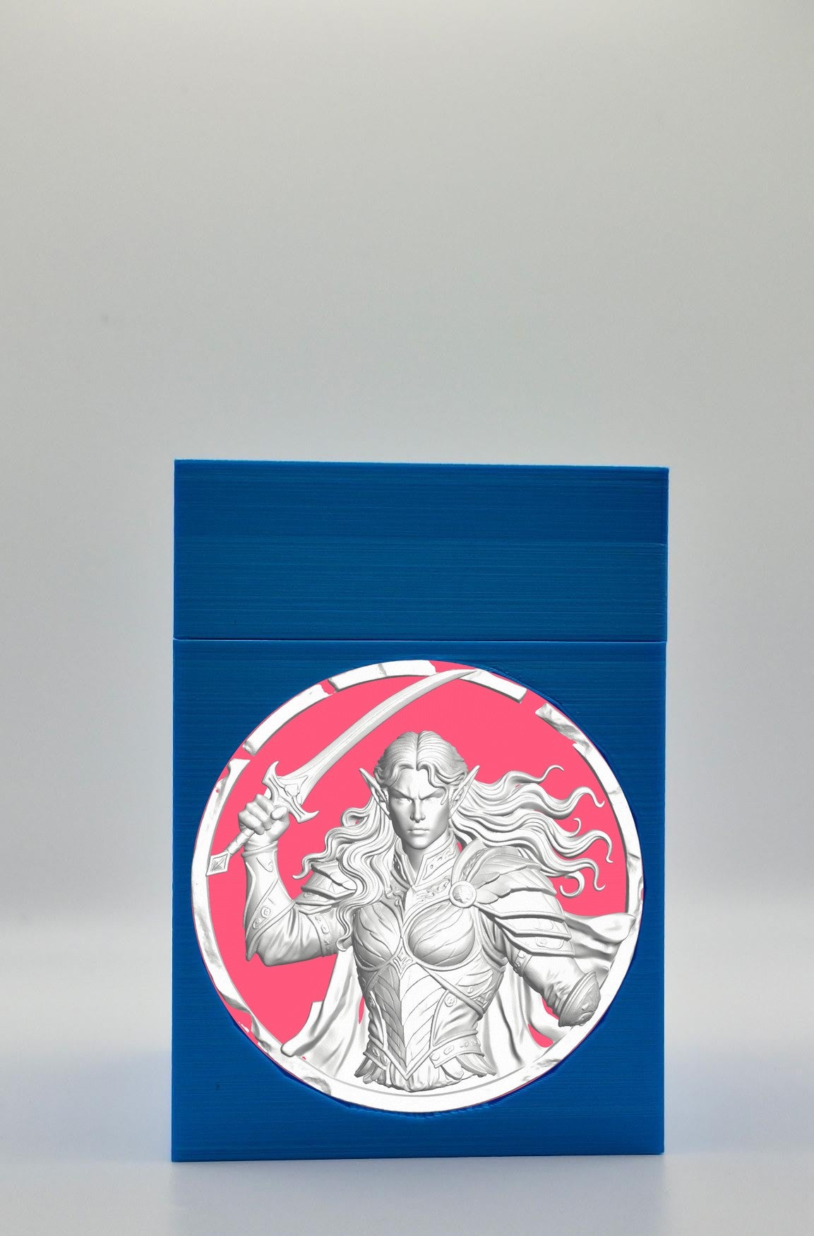 Elvish Warrior Card Box — Blue