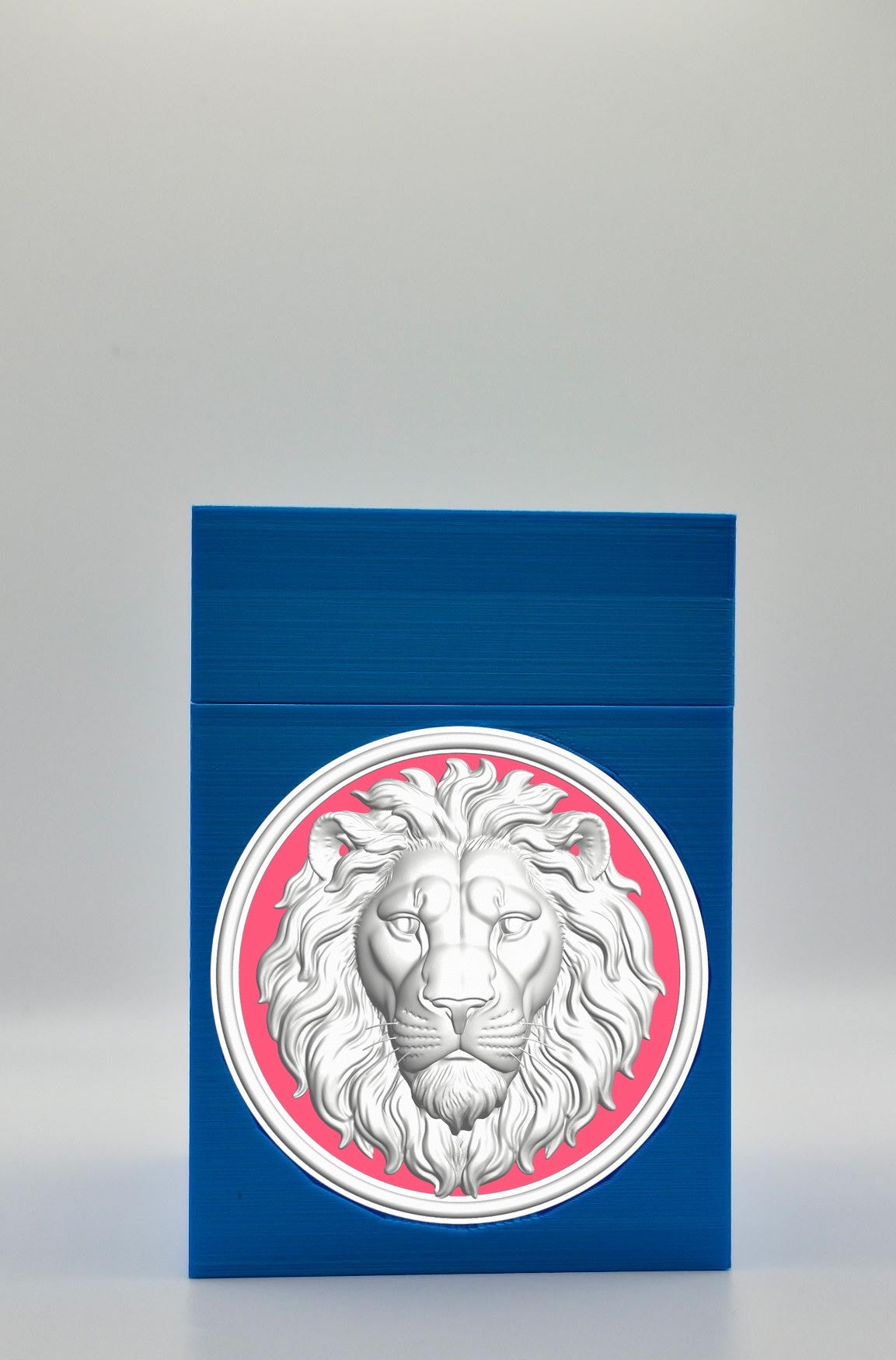 Lion Card Box — Blue