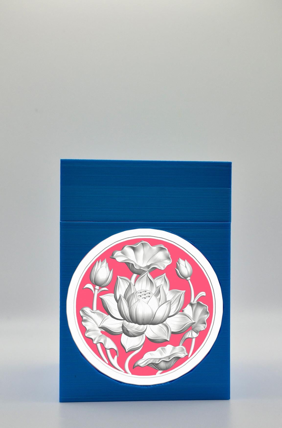 Lotus Card Box — Blue