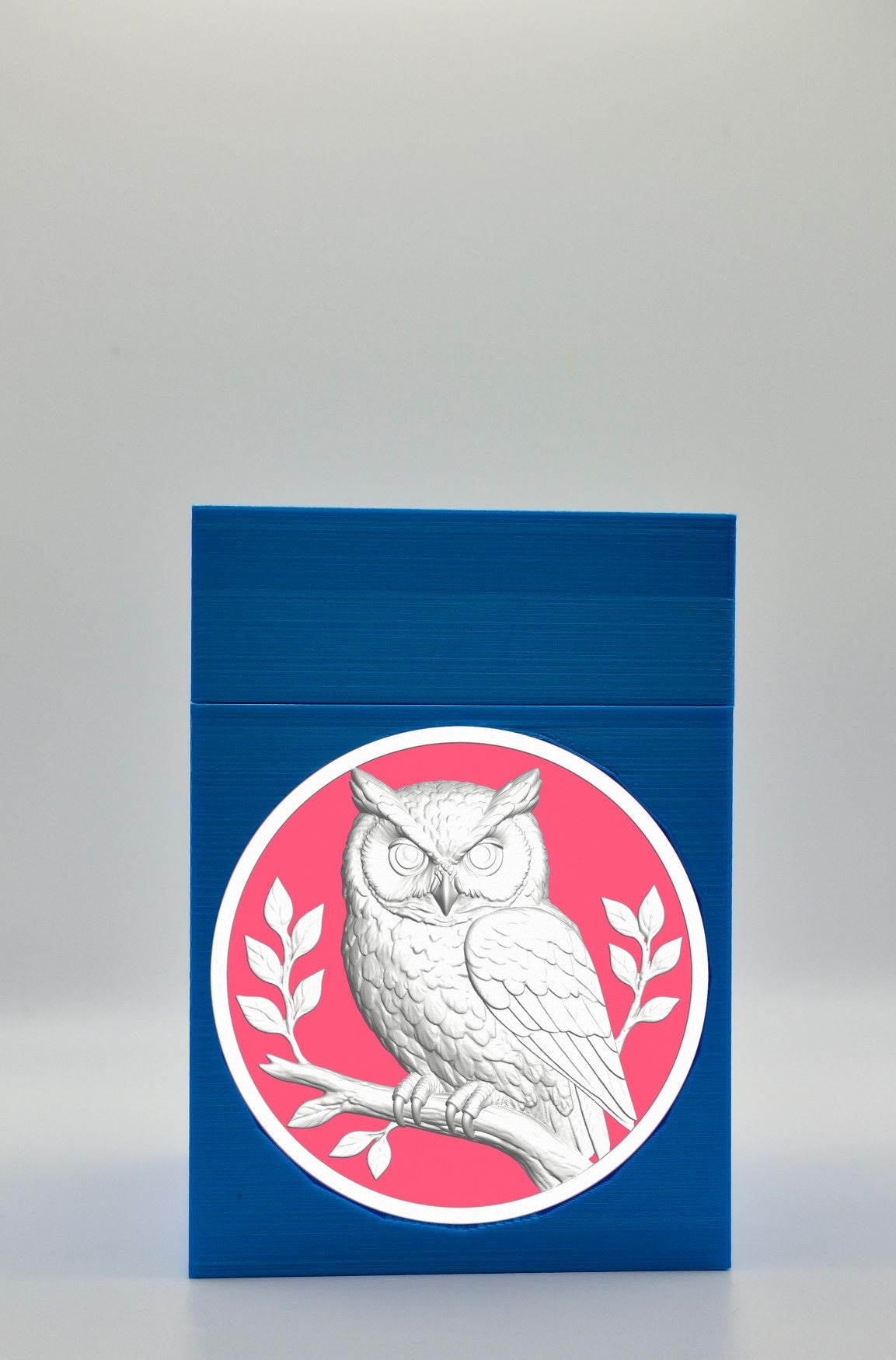 Owl Card Box — Blue