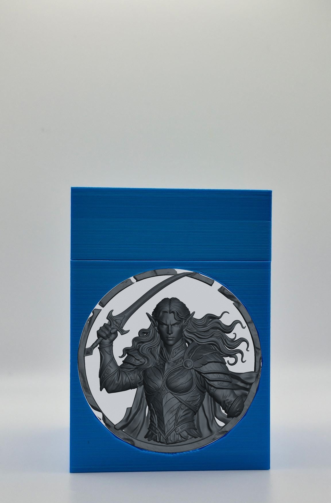 Elvish Warrior Card Box — Blue