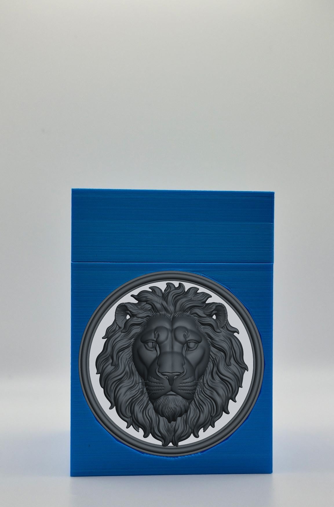 Lion Card Box — Blue