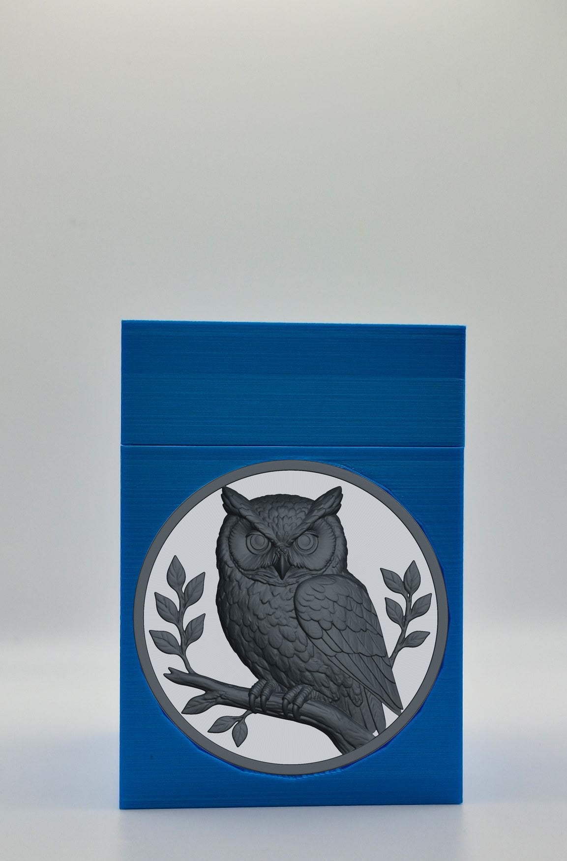 Owl Card Box — Blue